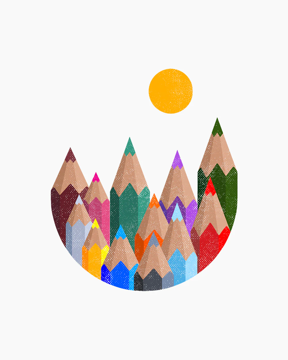 12 Colour Mountains T-Shirt - Image 6