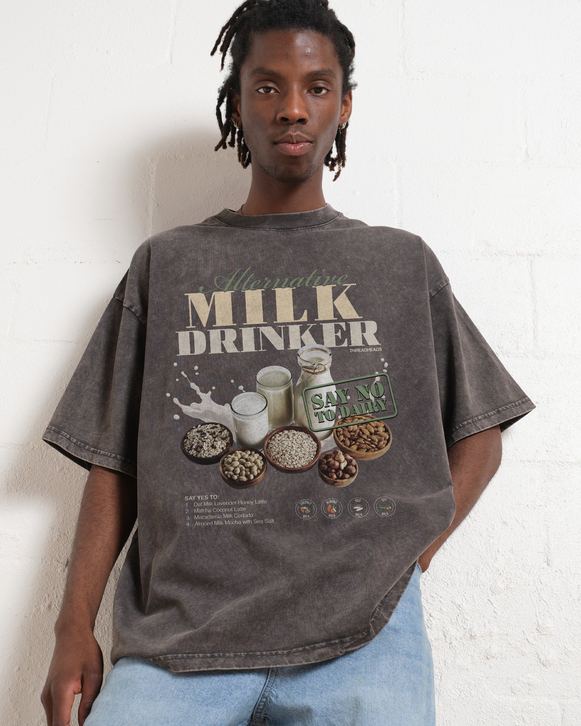 Alternative Milk Drinker Oversized Tee - Image 5