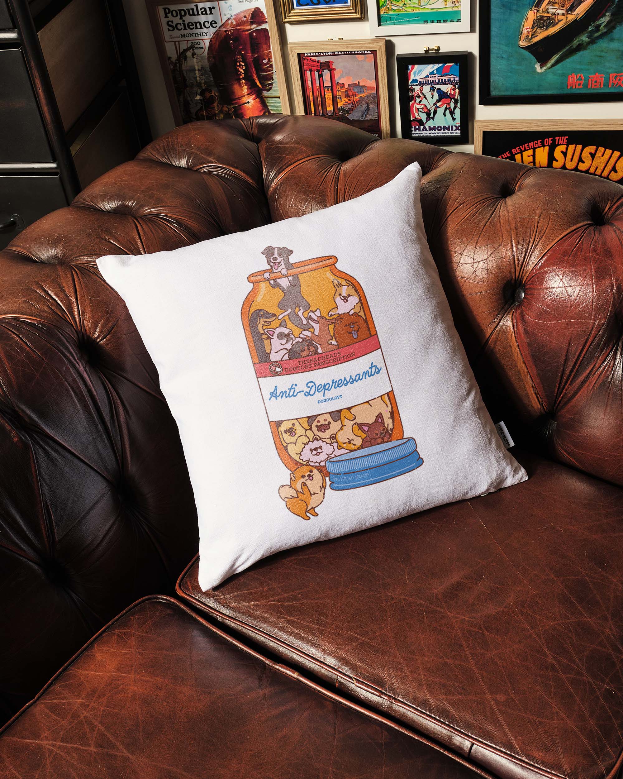 Anti-Depressants Dog Edition Cushion - Image 2