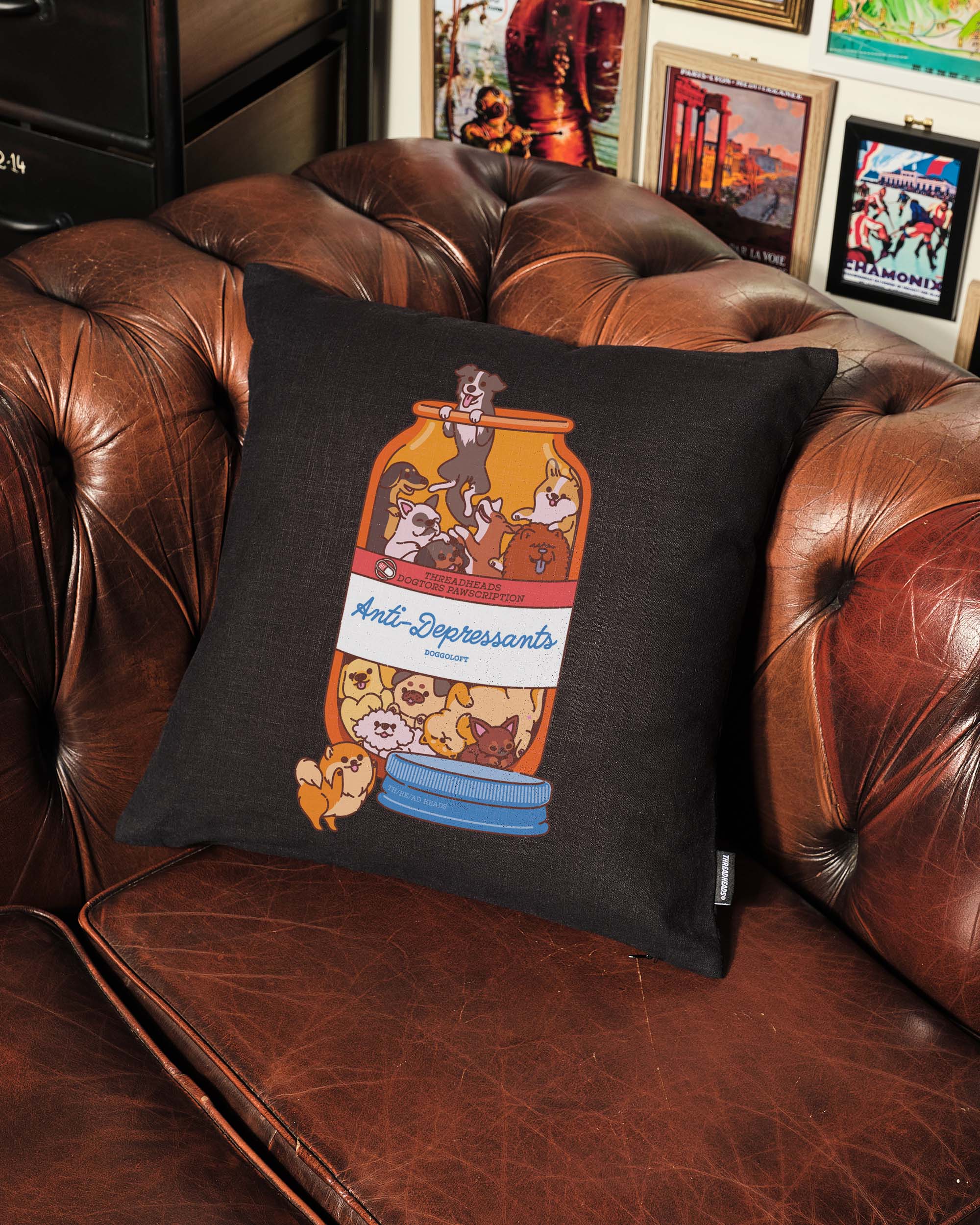 Anti-Depressants Dog Edition Cushion - Image 4