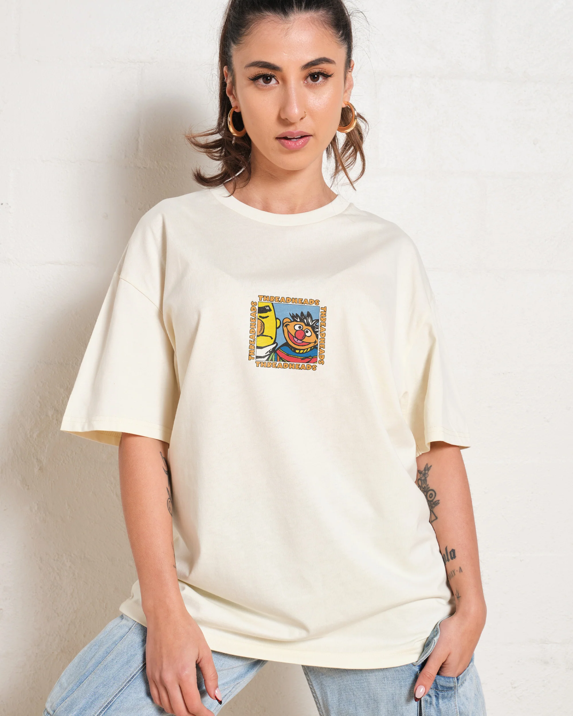 Bert And Ernie Driving Me Bananas Oversized Tee - Image 8