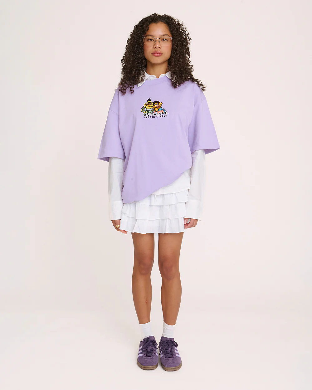 Bert and Ernie Tokyo Oversized Embroidered Tee - Image 5