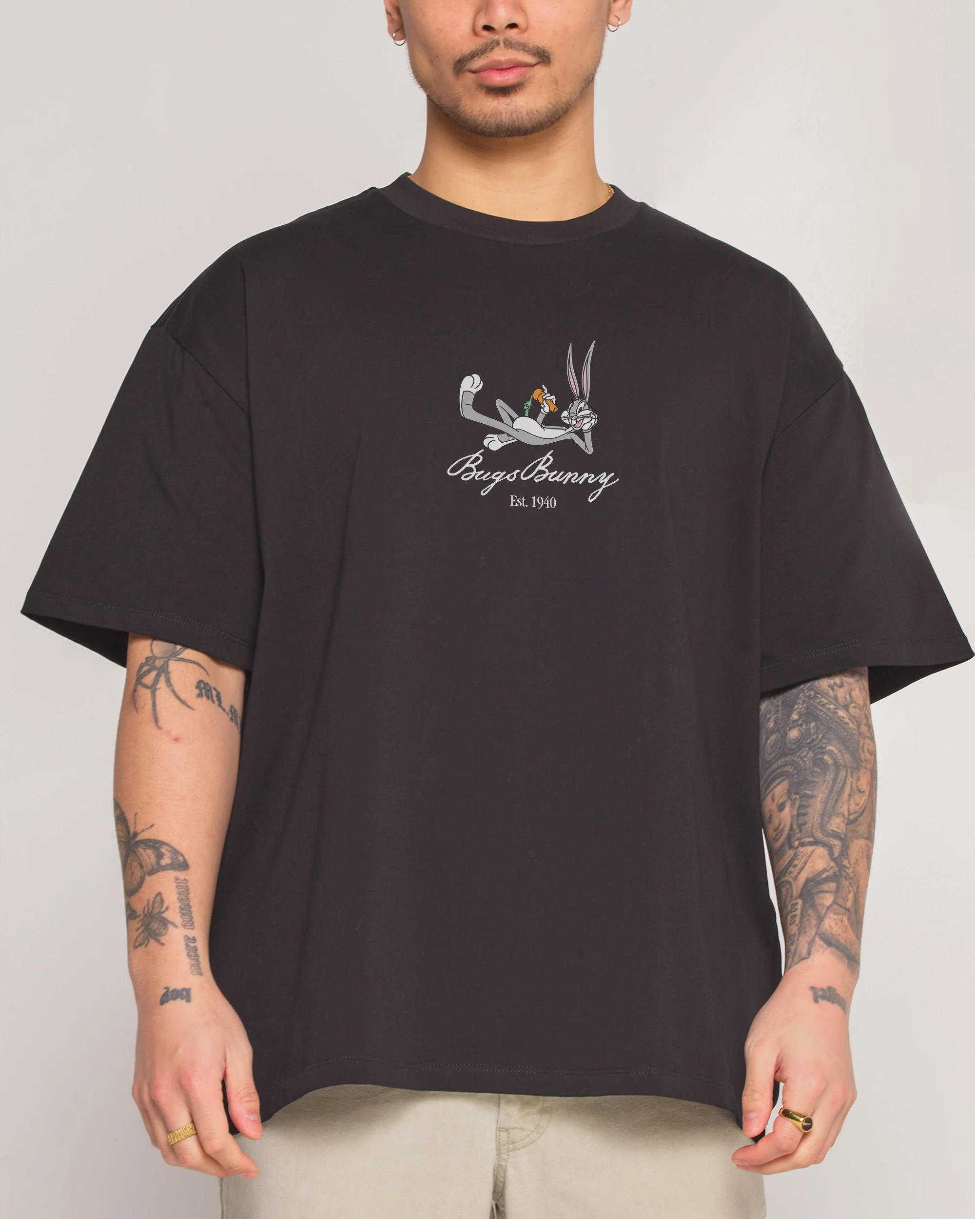 Bugs Bunny Book Crash Oversized Tee - Image 4