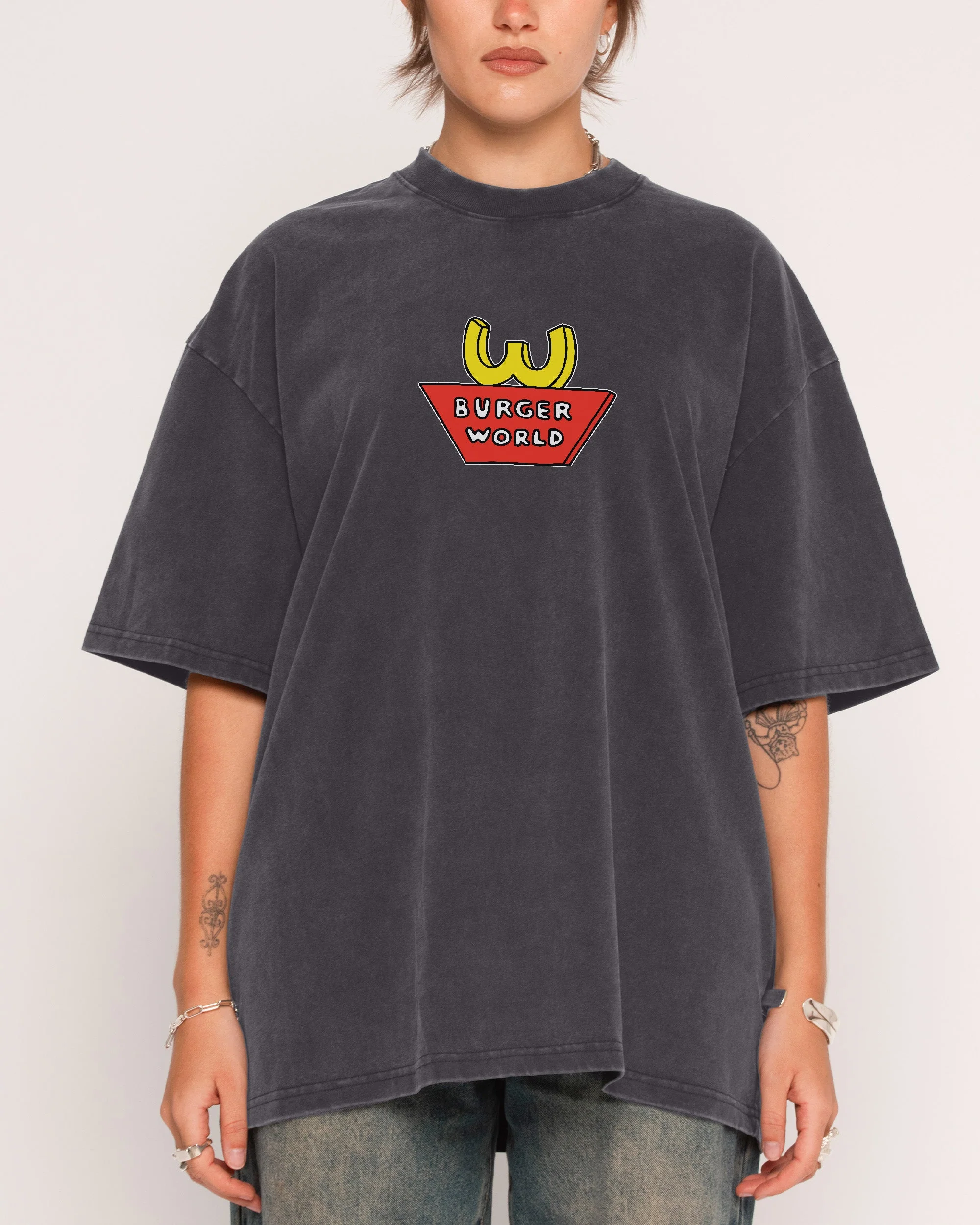 Burger World Oversized Tee - Image 4