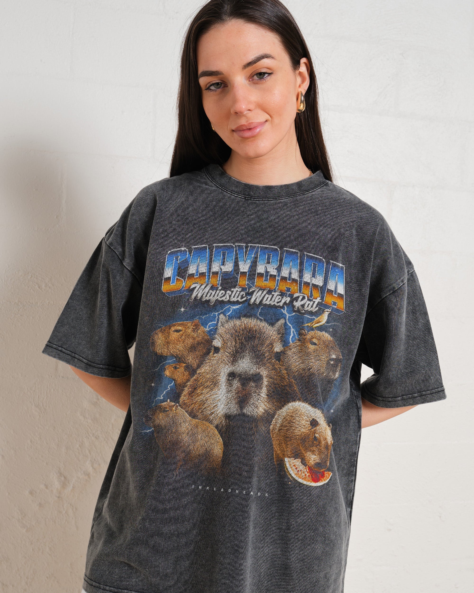Capybara Water Rat Oversized Tee - Image 3
