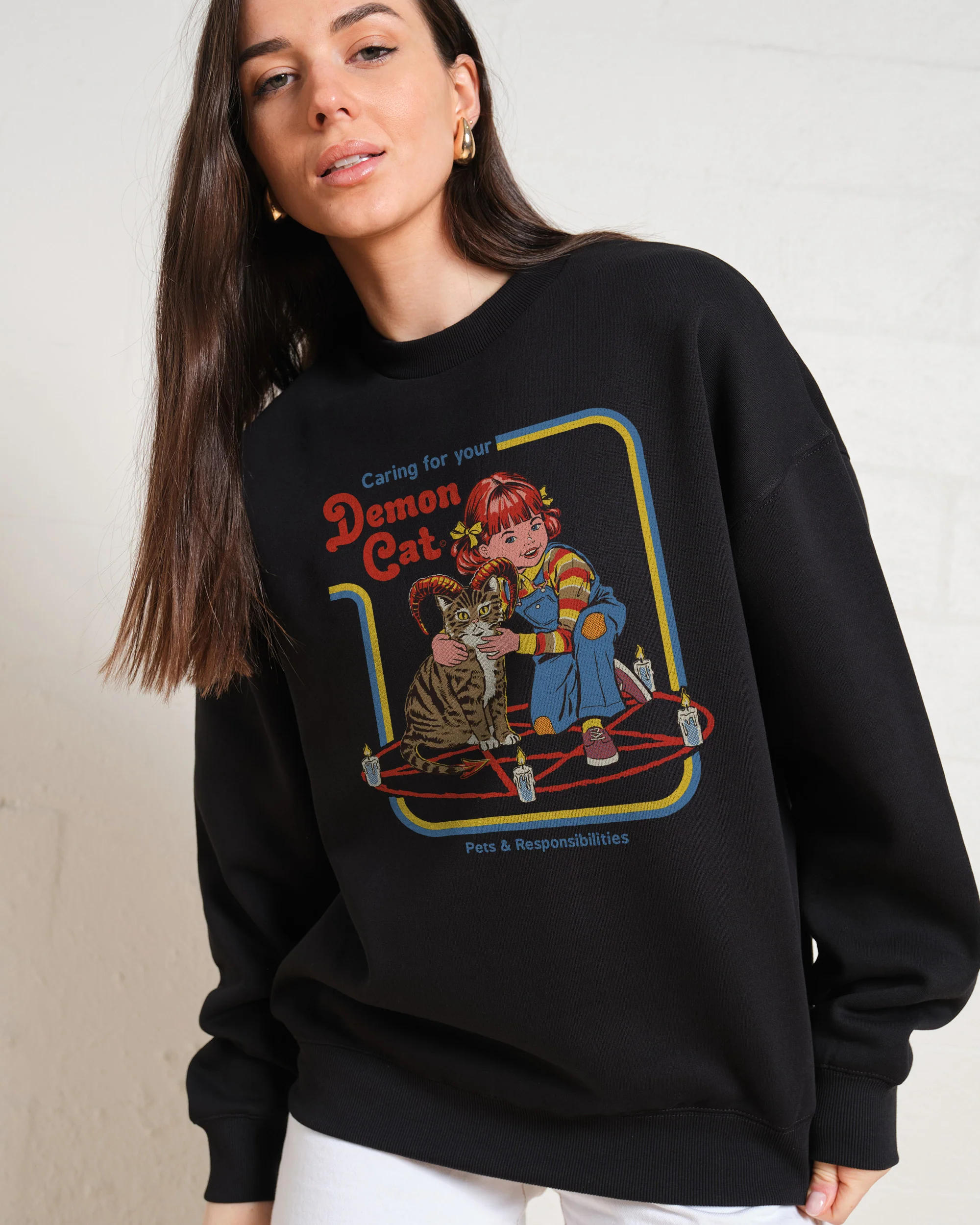 Caring for Your Demon Cat Sweatshirt - Image 4