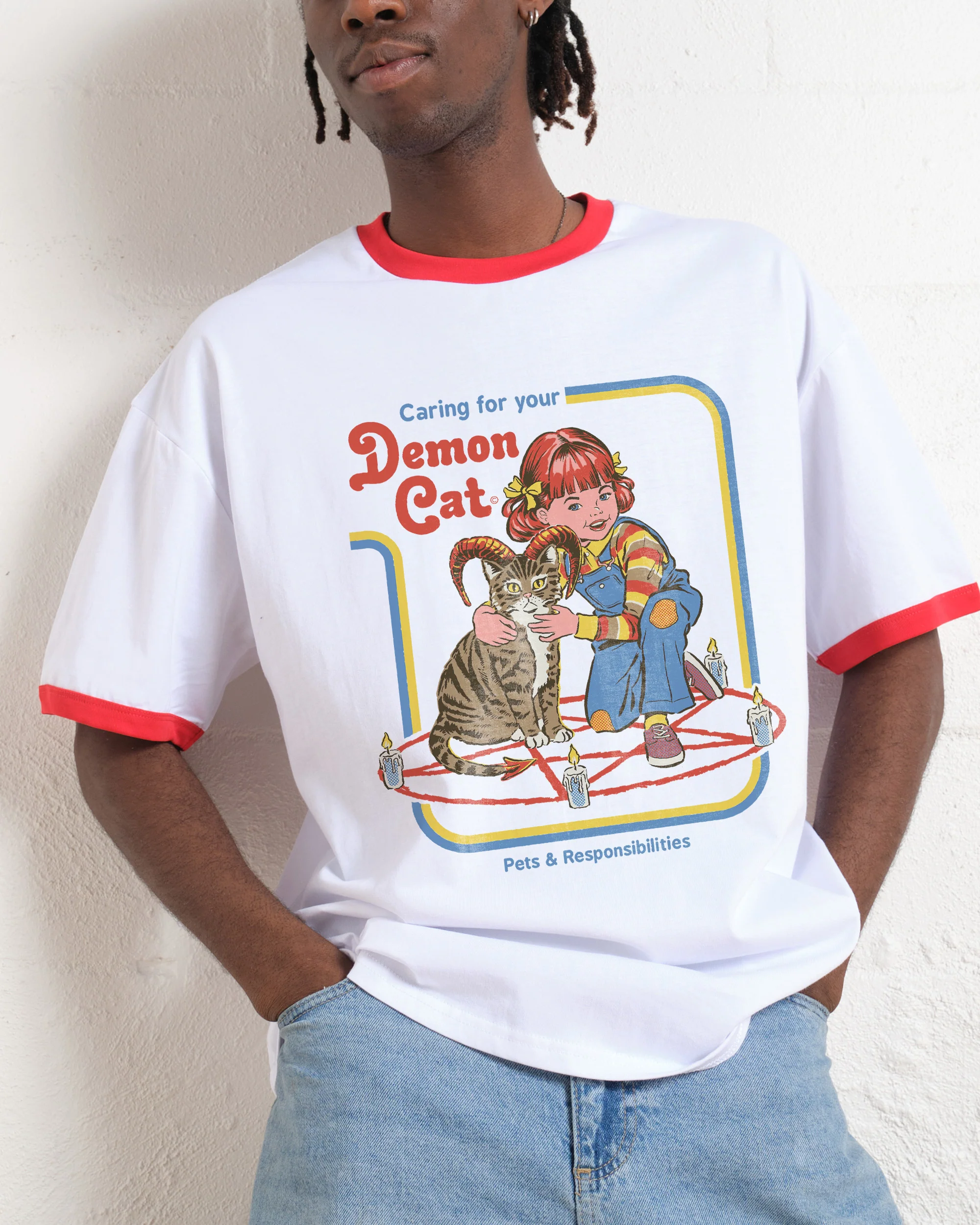 Caring for Your Demon Cat T-Shirt - Image 3