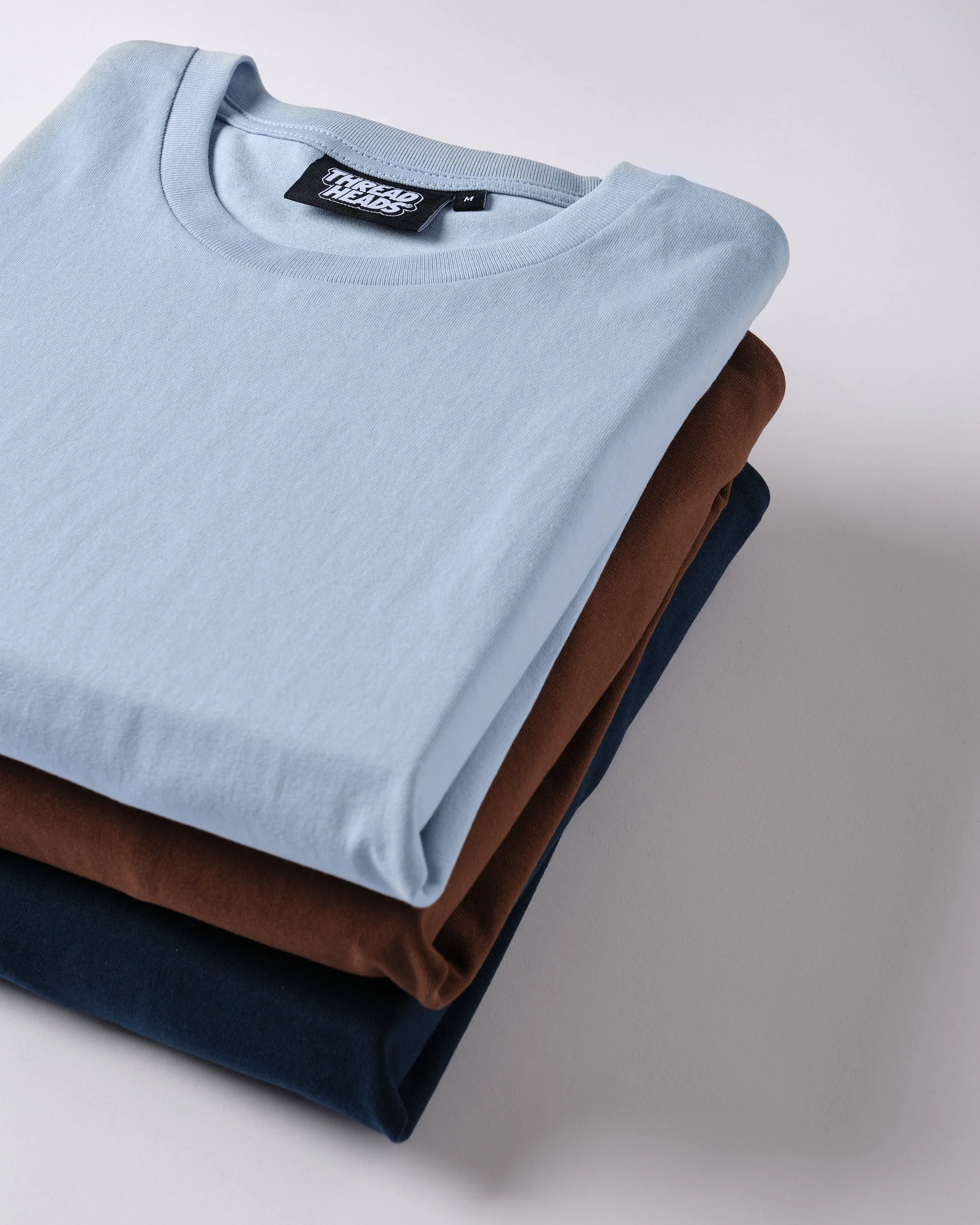 Classic Tee 3-Pack: Brown, Pale Blue, Navy - Image 2