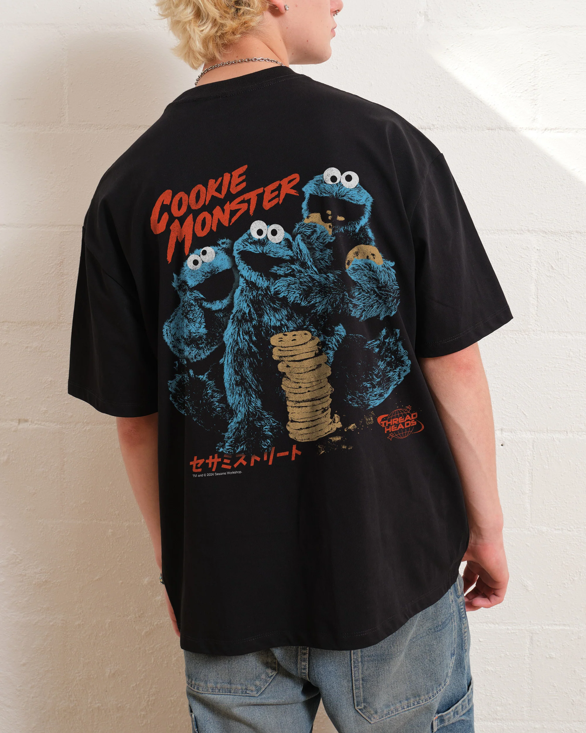 Cookie Kaiju Front and Back Oversized Tee - Image 5