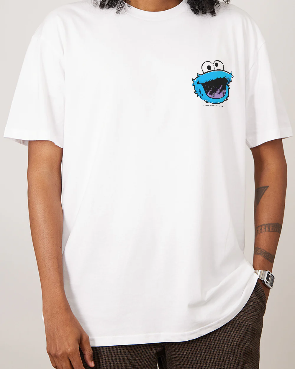 Cookie Monster Face Mini Print Tee - Image 2
