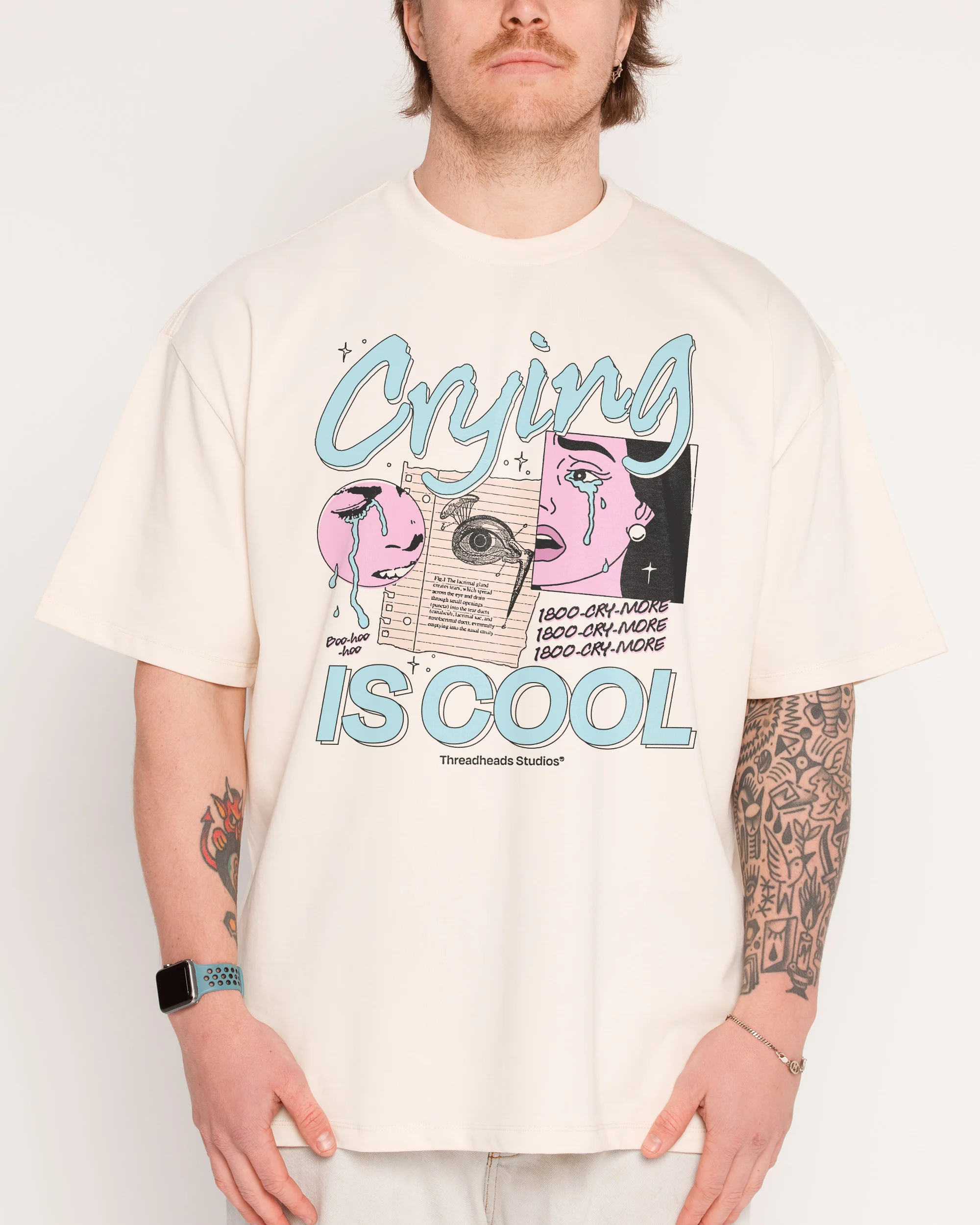 Crying is Cool Oversized Tee - Image 4