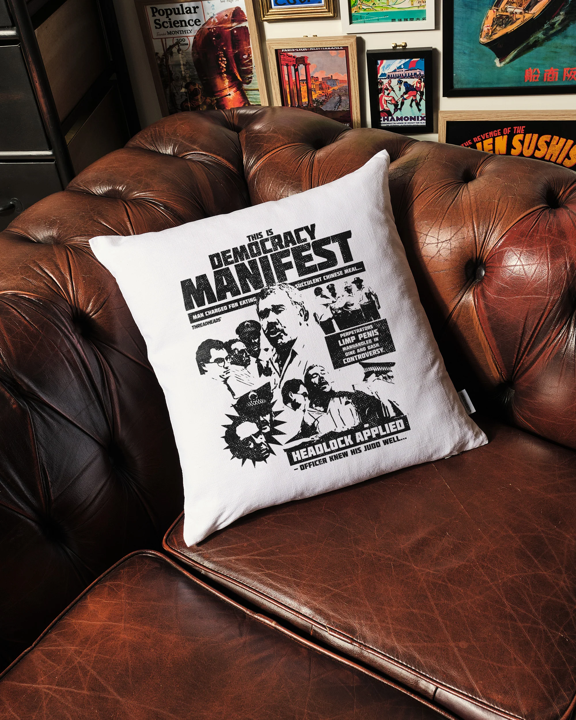 Democracy Manifest: Tabloid Edition Cushion - Image 2