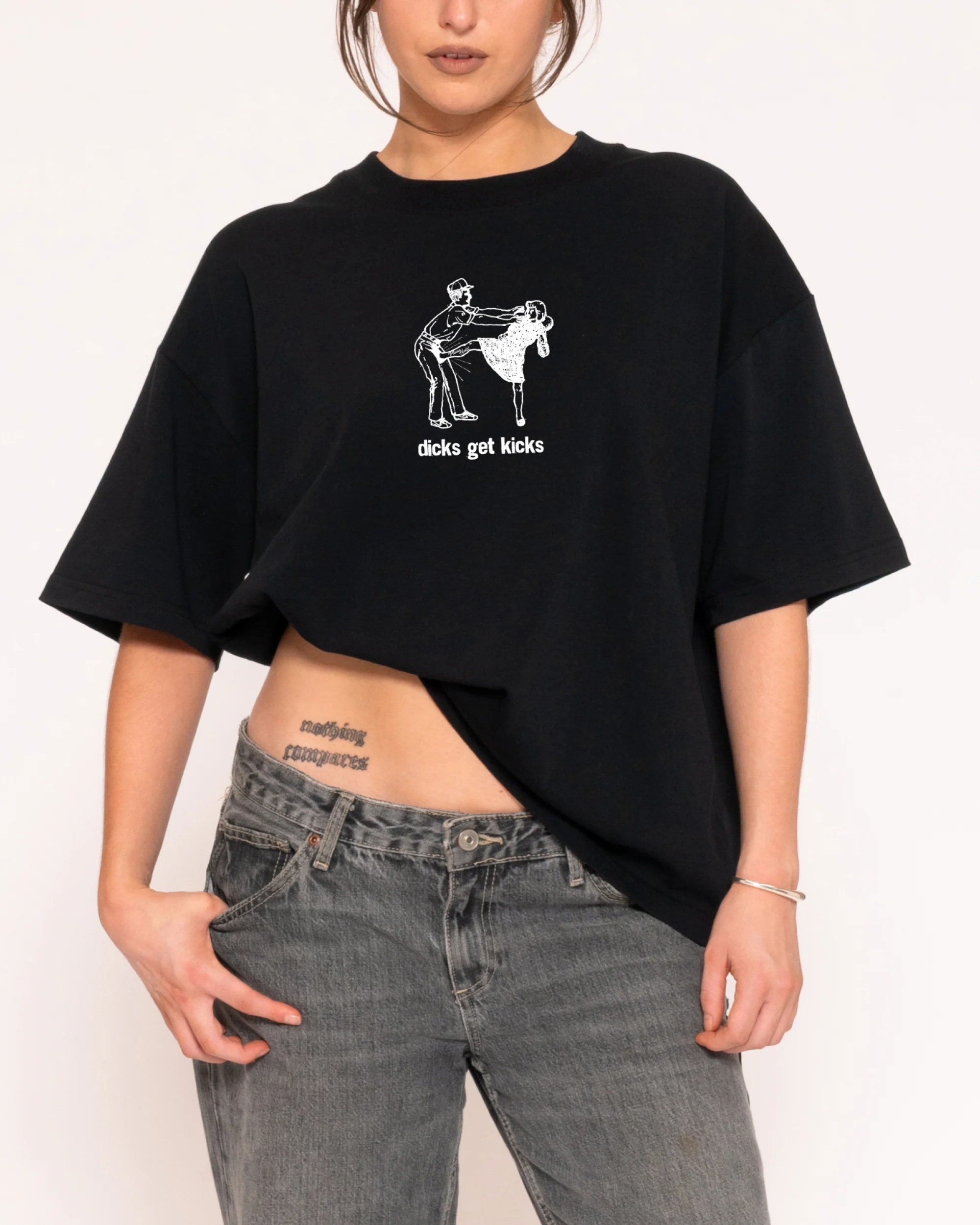 Dicks Get Kicks Boxy Crop Tee