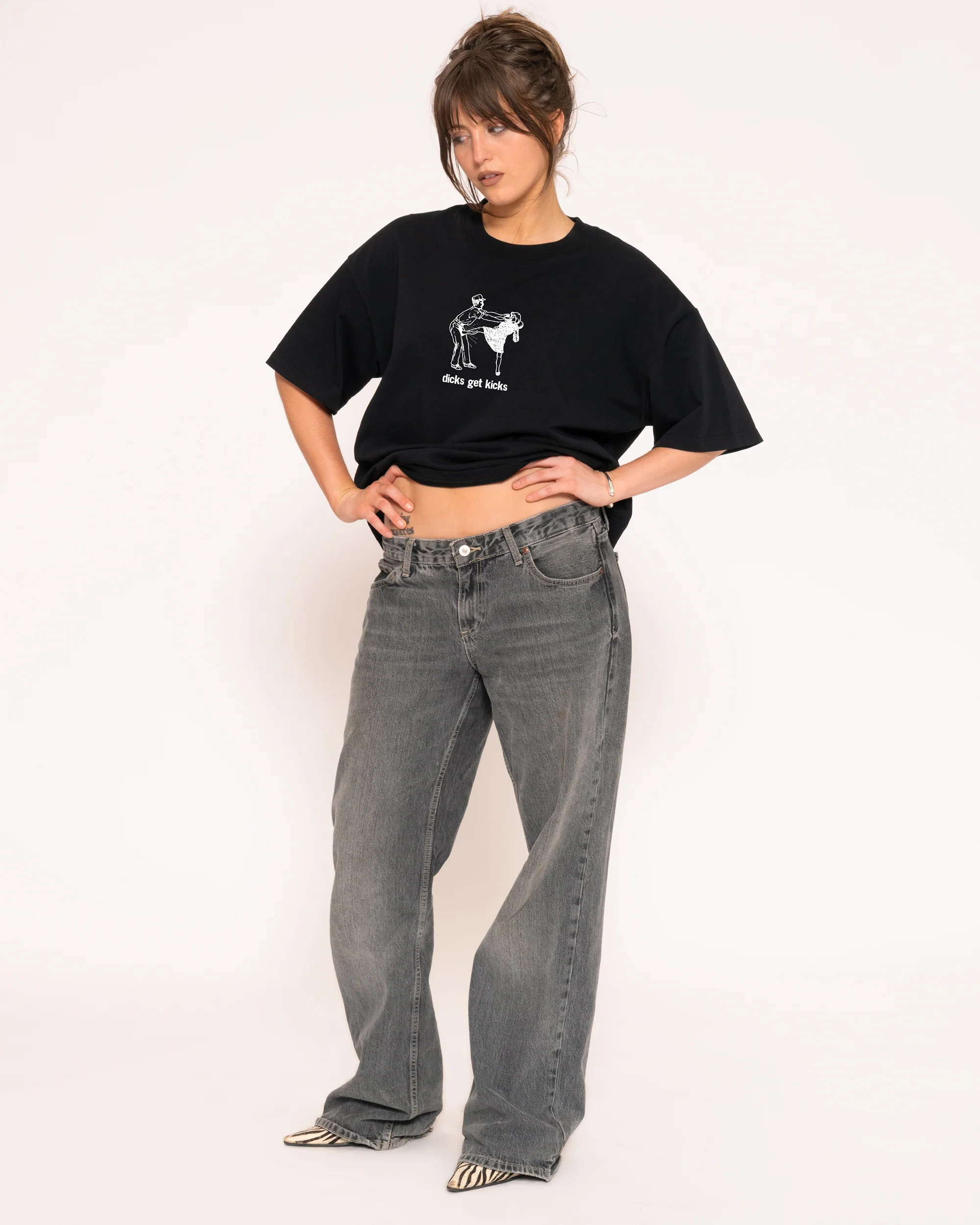 Dicks Get Kicks Boxy Crop Tee - Image 2