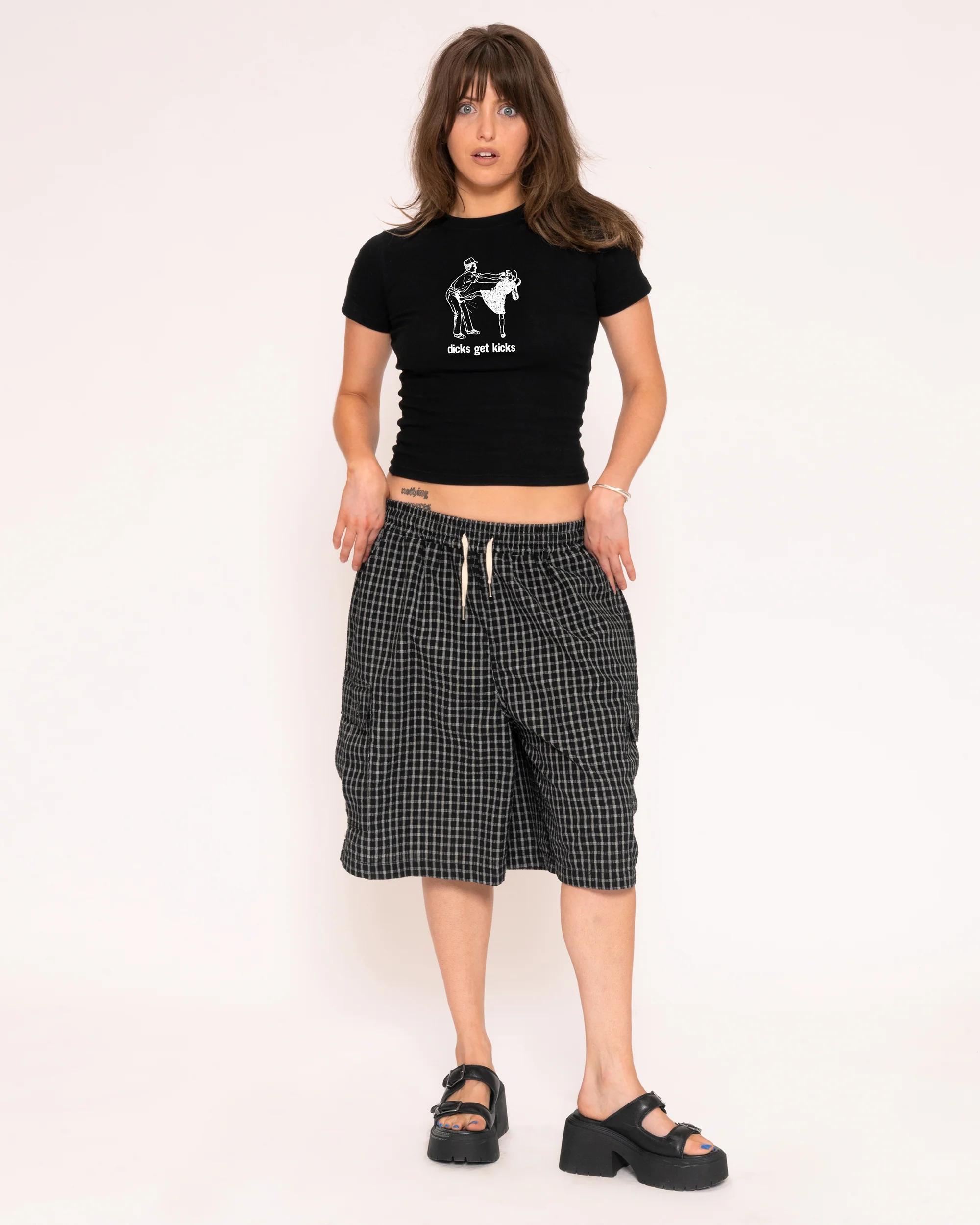 Dicks Get Kicks Longline Baby Tee - Image 2