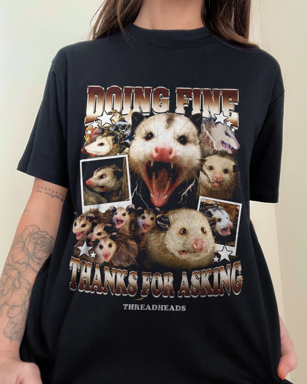 Doing Fine Opossum T-Shirt - Image 5