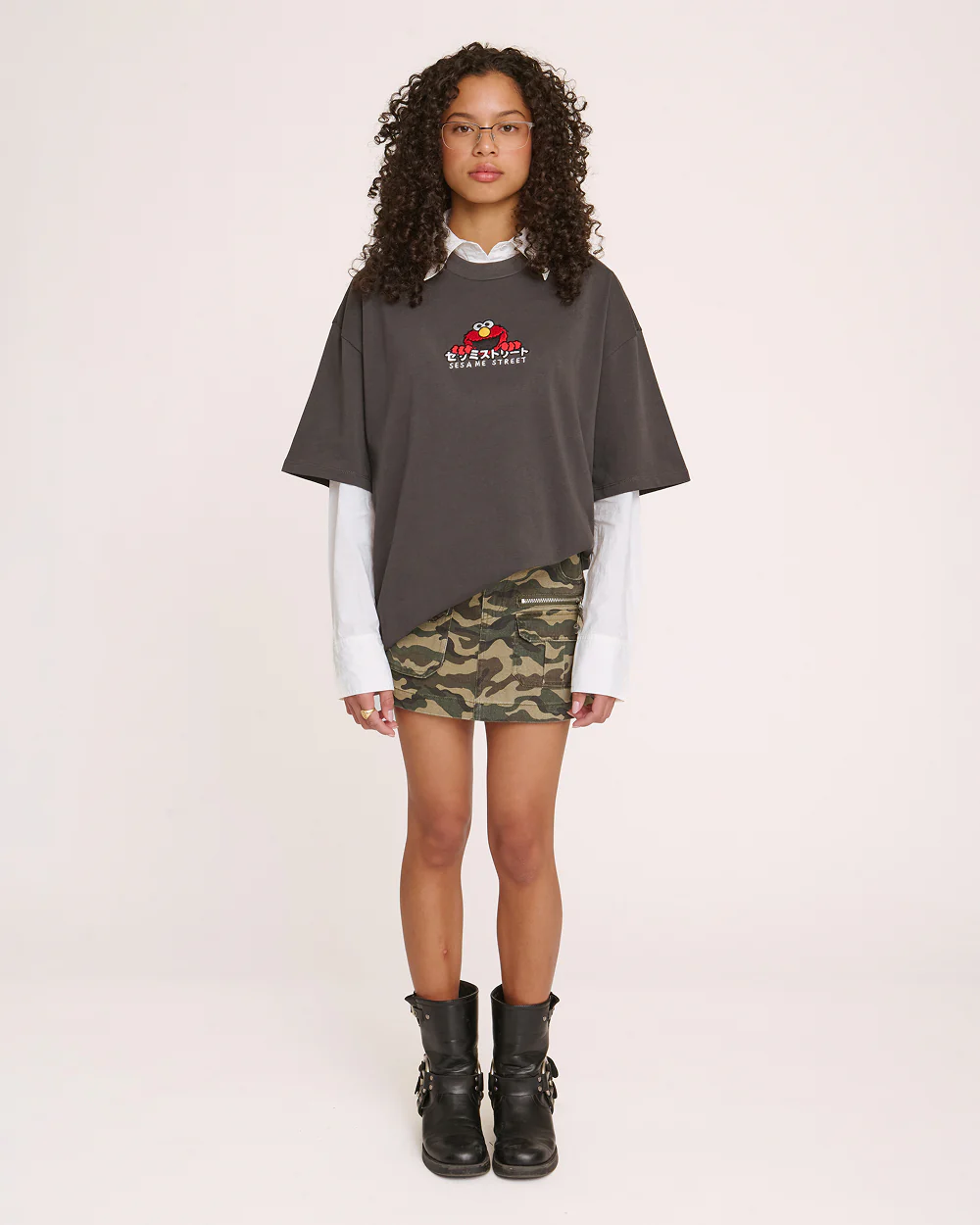 Elmo Tokyo Oversized Embroidered Tee - Image 5