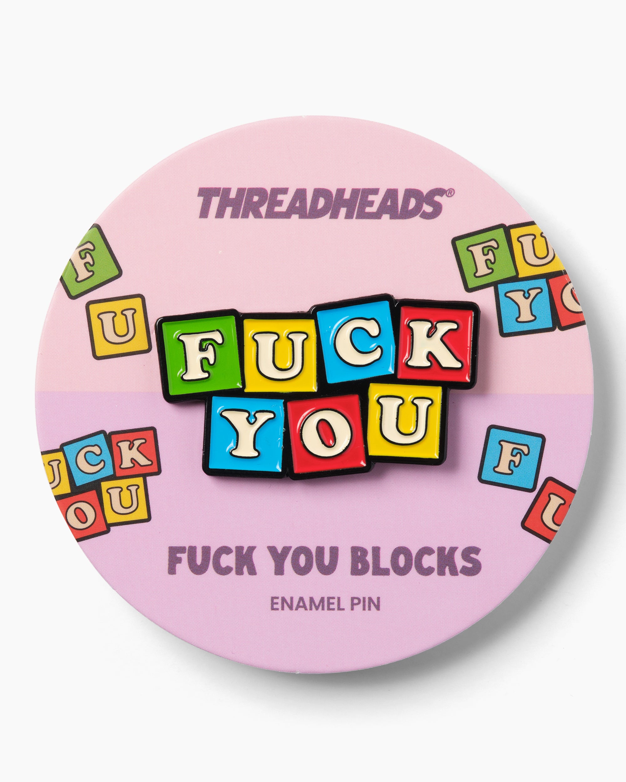 Fuck You Blocks Enamel Pin - Image 2