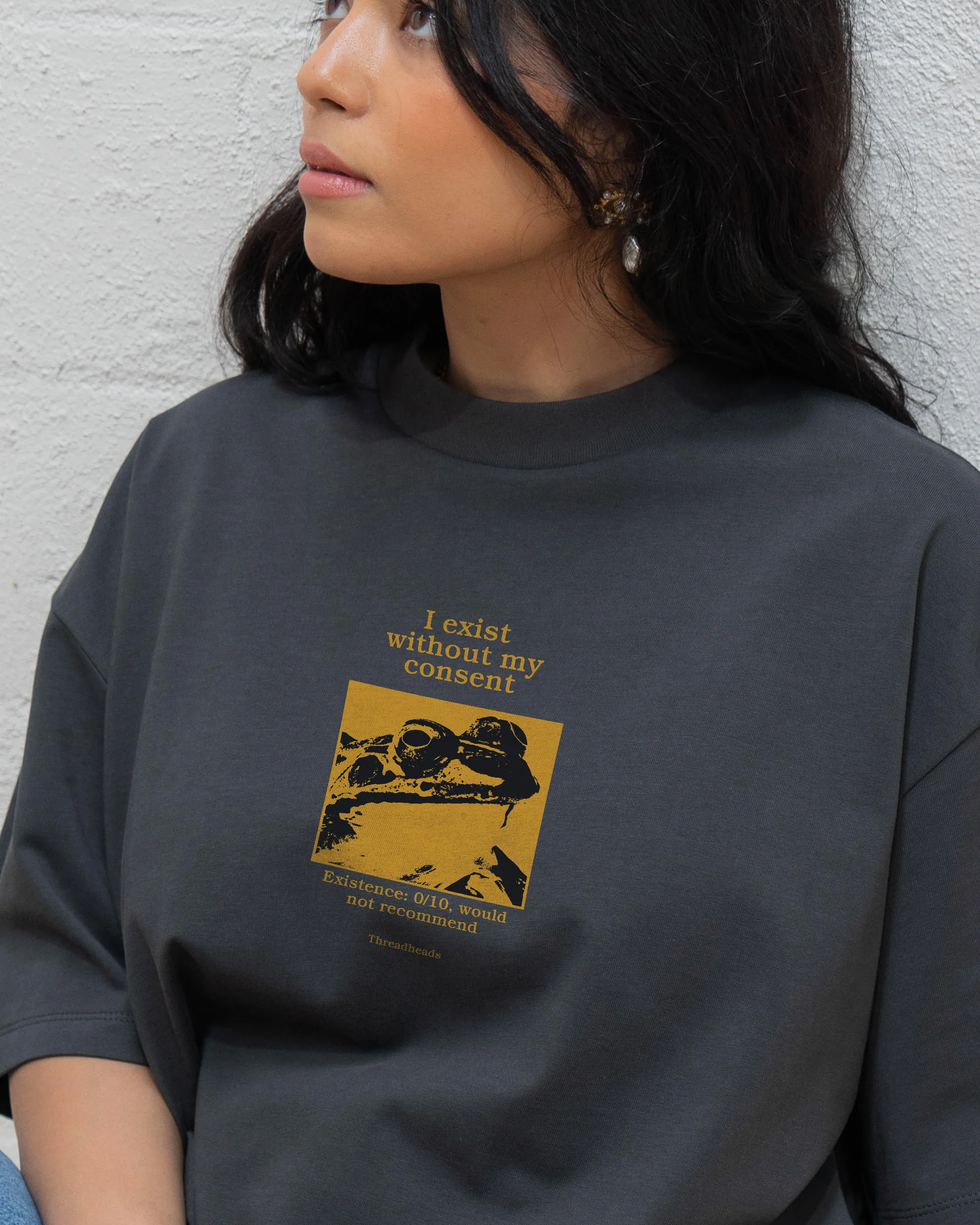 I Exist Without My Consent Oversized Tee - Image 2