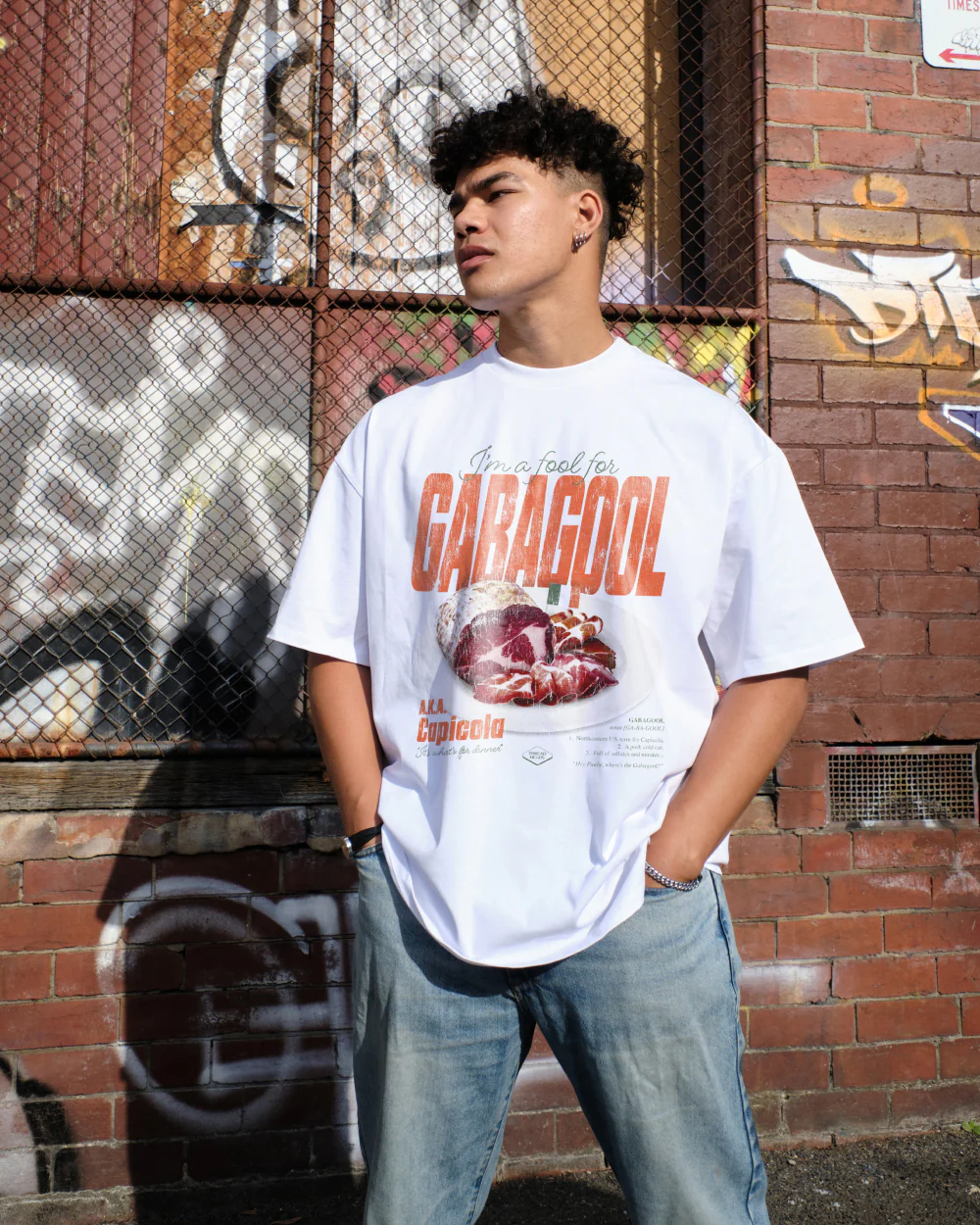 I'm a Fool for Gabagool Oversized Tee - Image 3