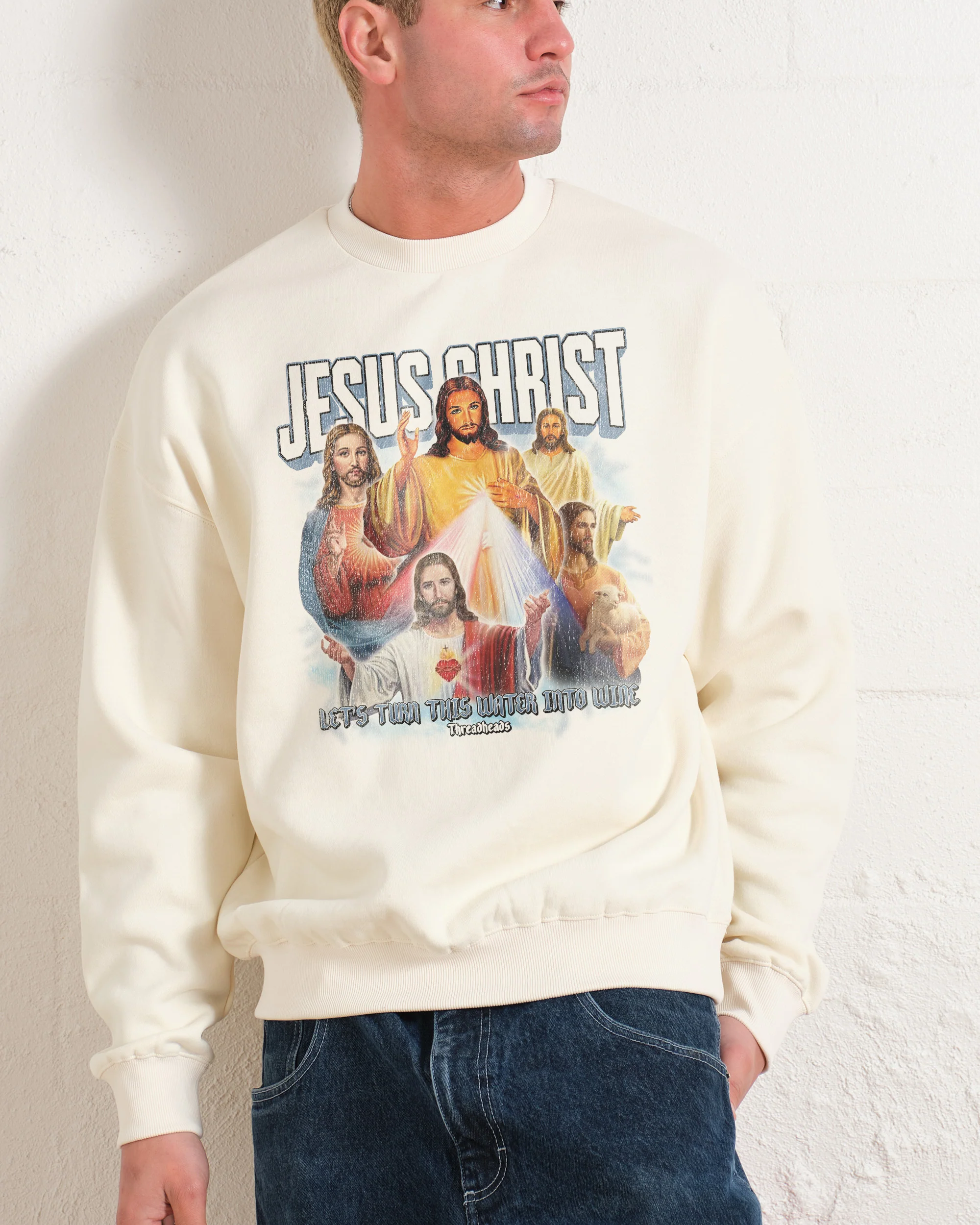 Vintage Jesus Christ Sweatshirt - Image 3