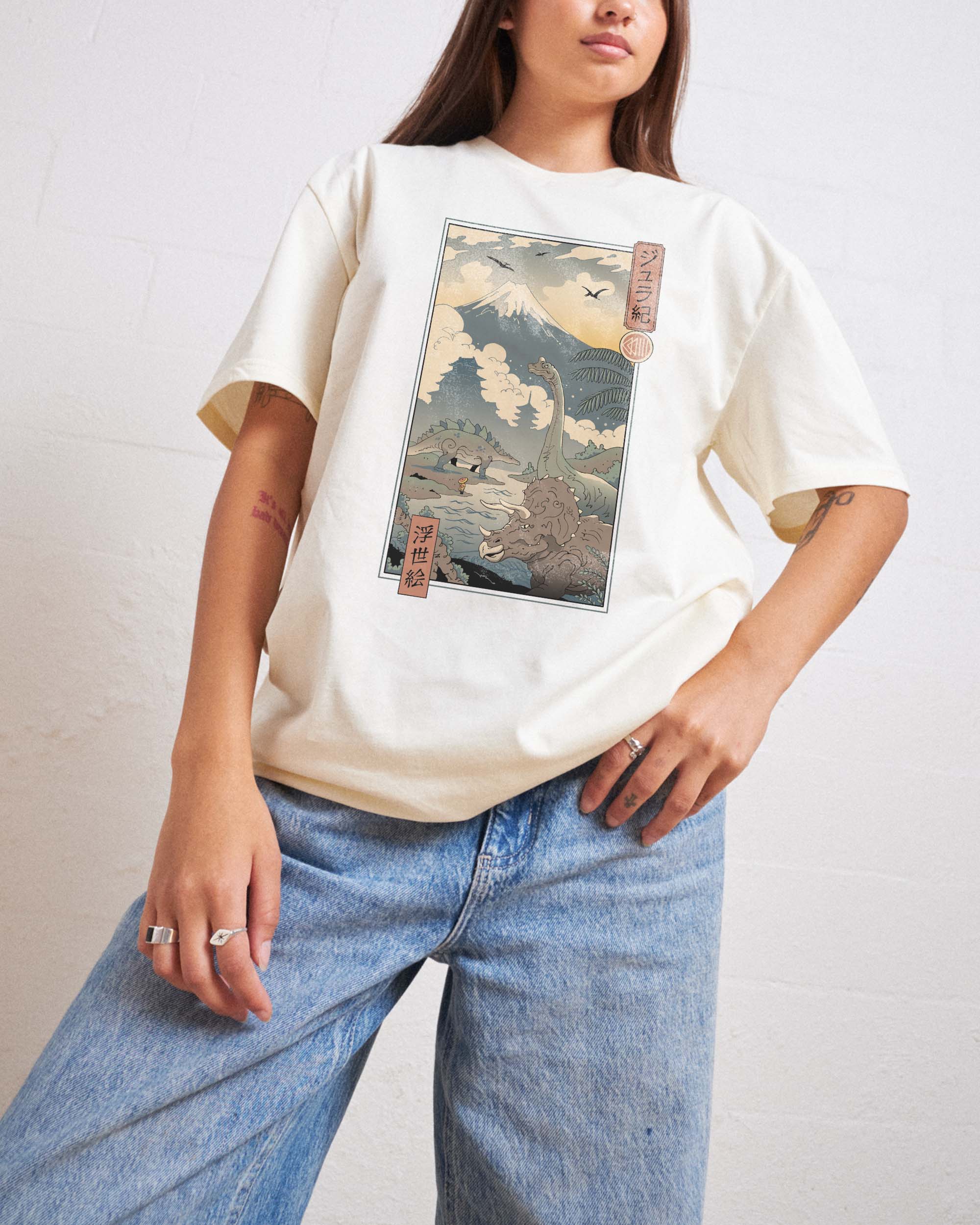 Jurassic Ukiyo-e 1 T-Shirt - Image 2