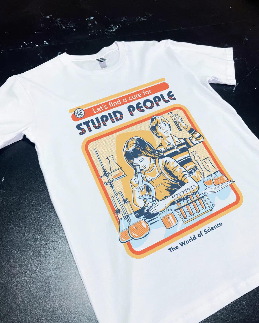 Let's Find a Cure for Stupid People T-Shirt - Image 3