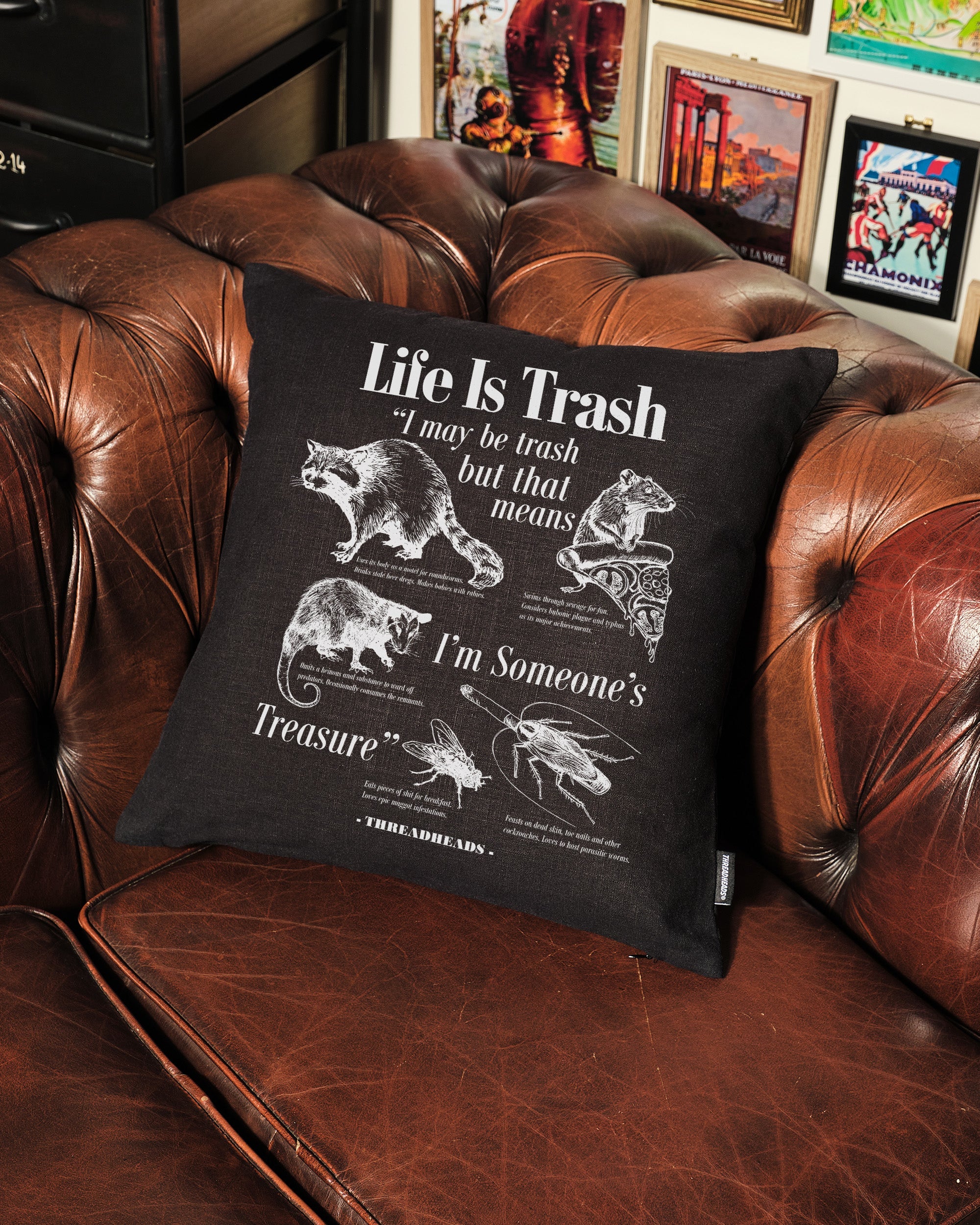 Life Is Trash Cushion - Image 4
