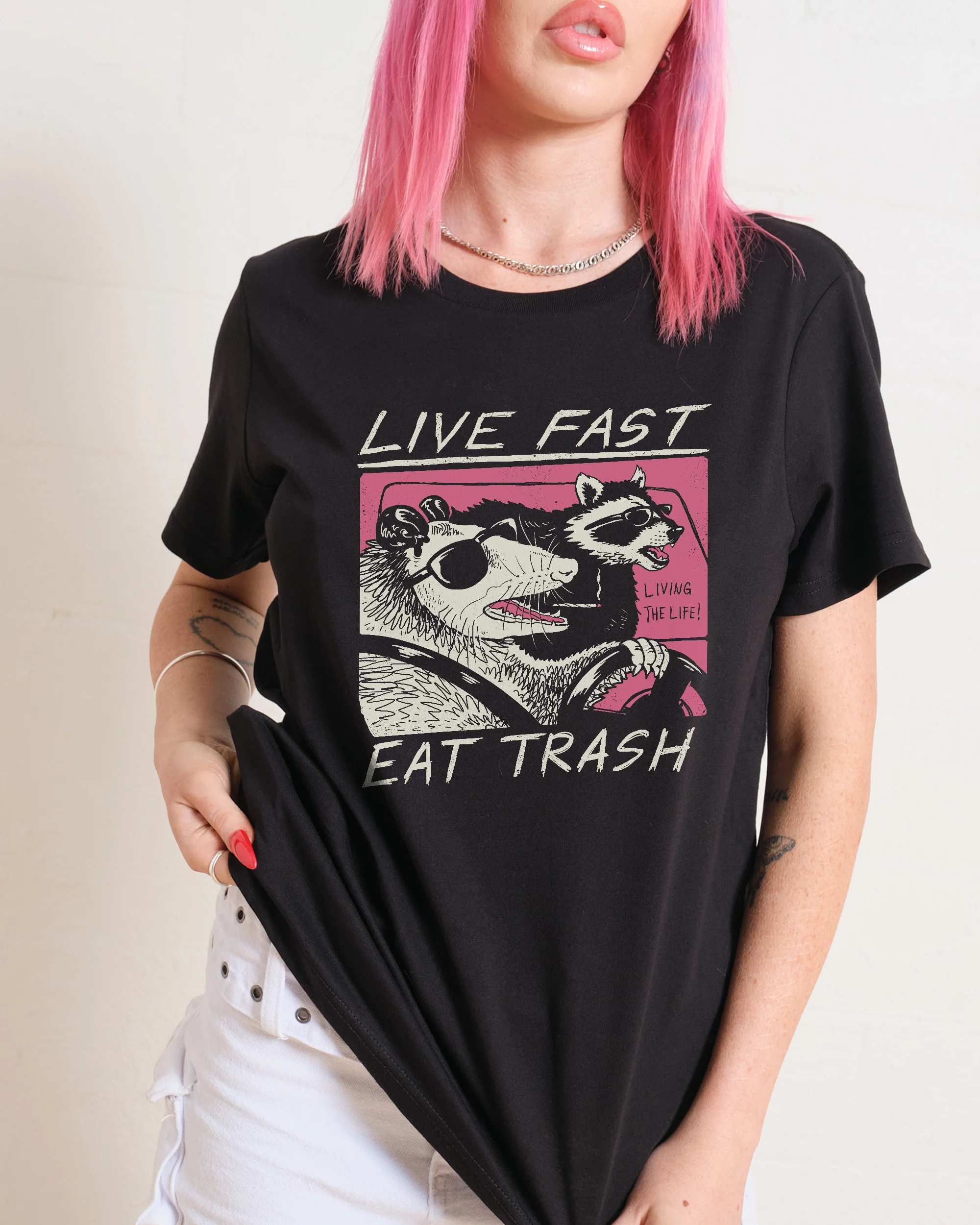 Live Fast Eat Trash Women's Tee - Image 2