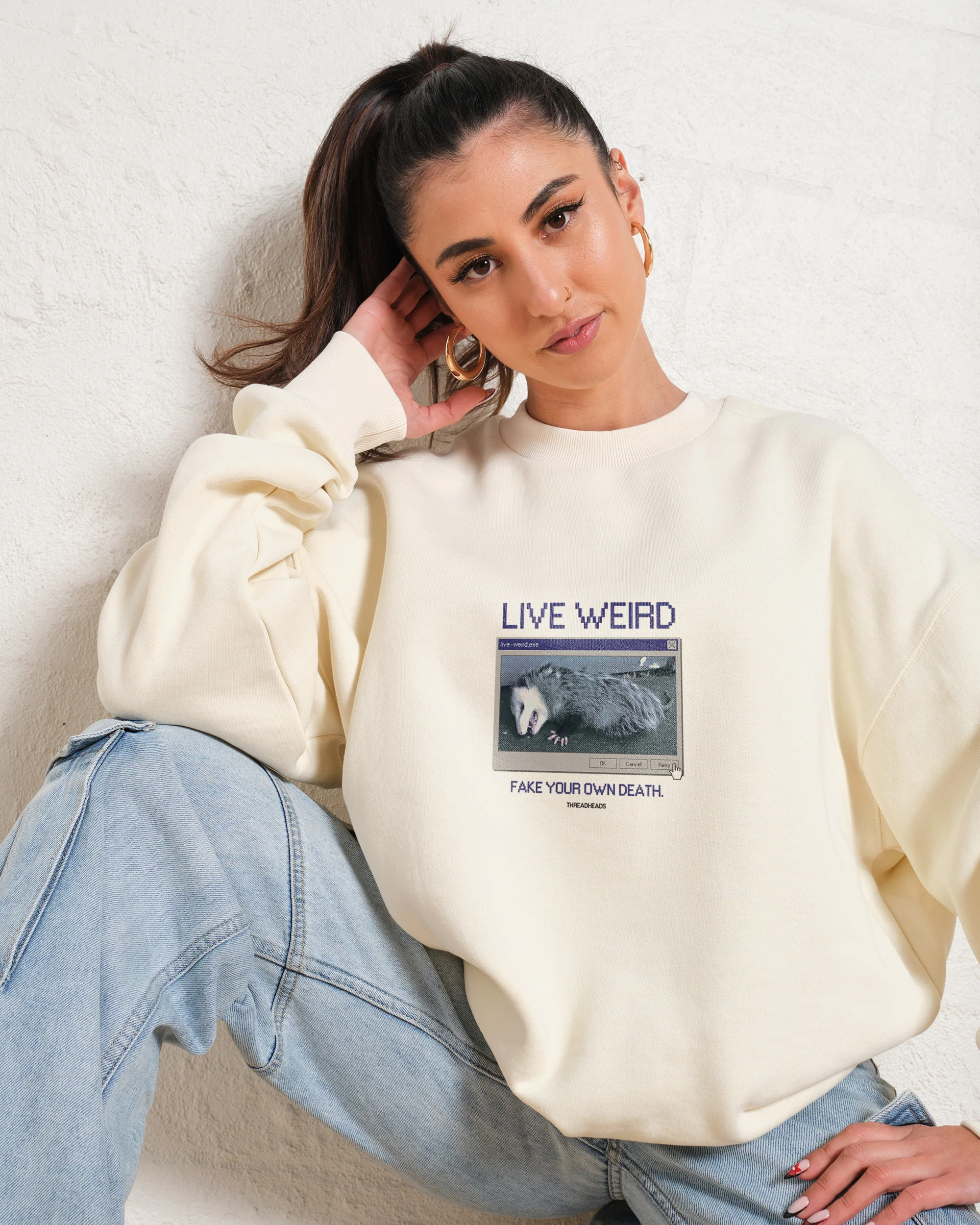 Live Weird, Fake Your Own Death Sweatshirt - Image 3