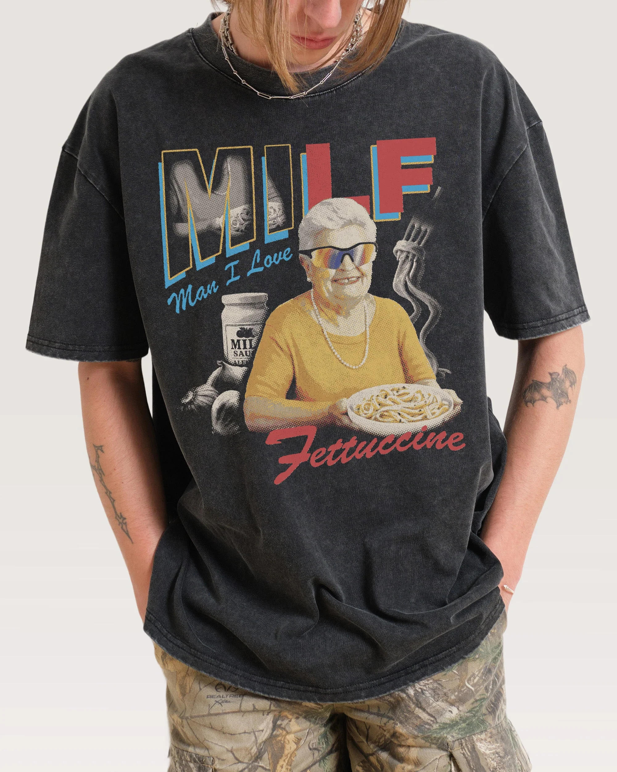 Man I Love Fettuccine Oversized Tee - Image 3