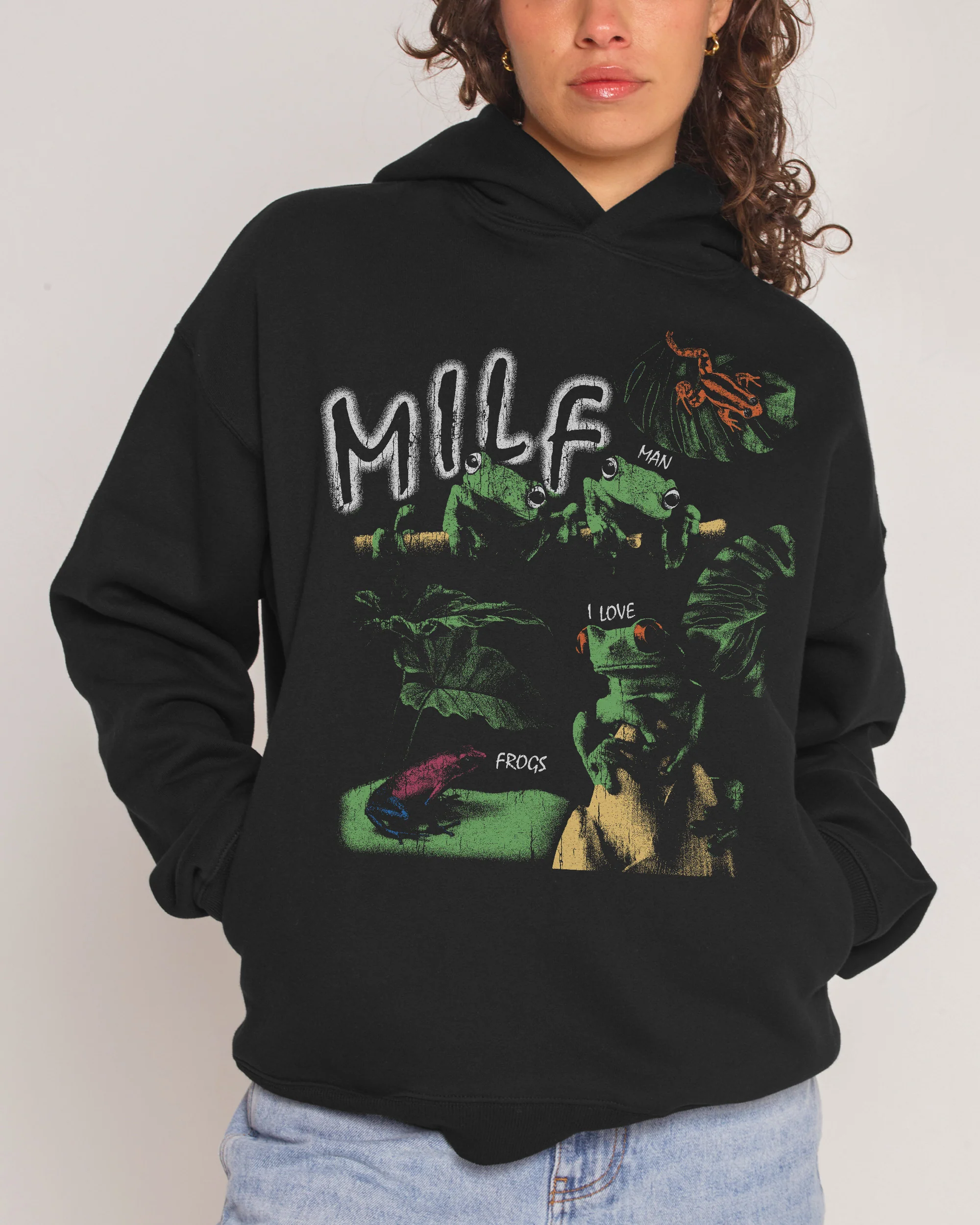 Man I Love Frogs Jungle Edition Hoodie - Image 3