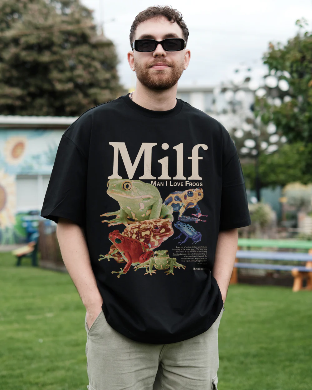 Man I Love Frogs Oversized Tee - Image 6