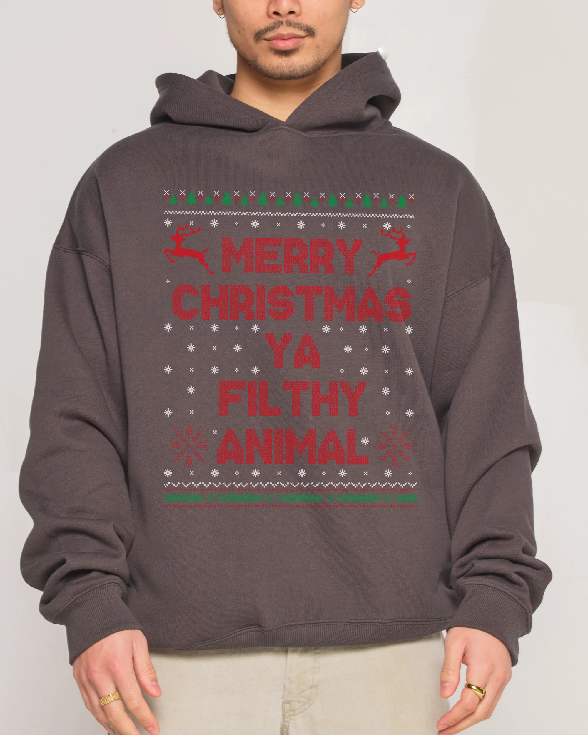 Merry Christmas Ya Filthy Animals Hoodie - Image 2