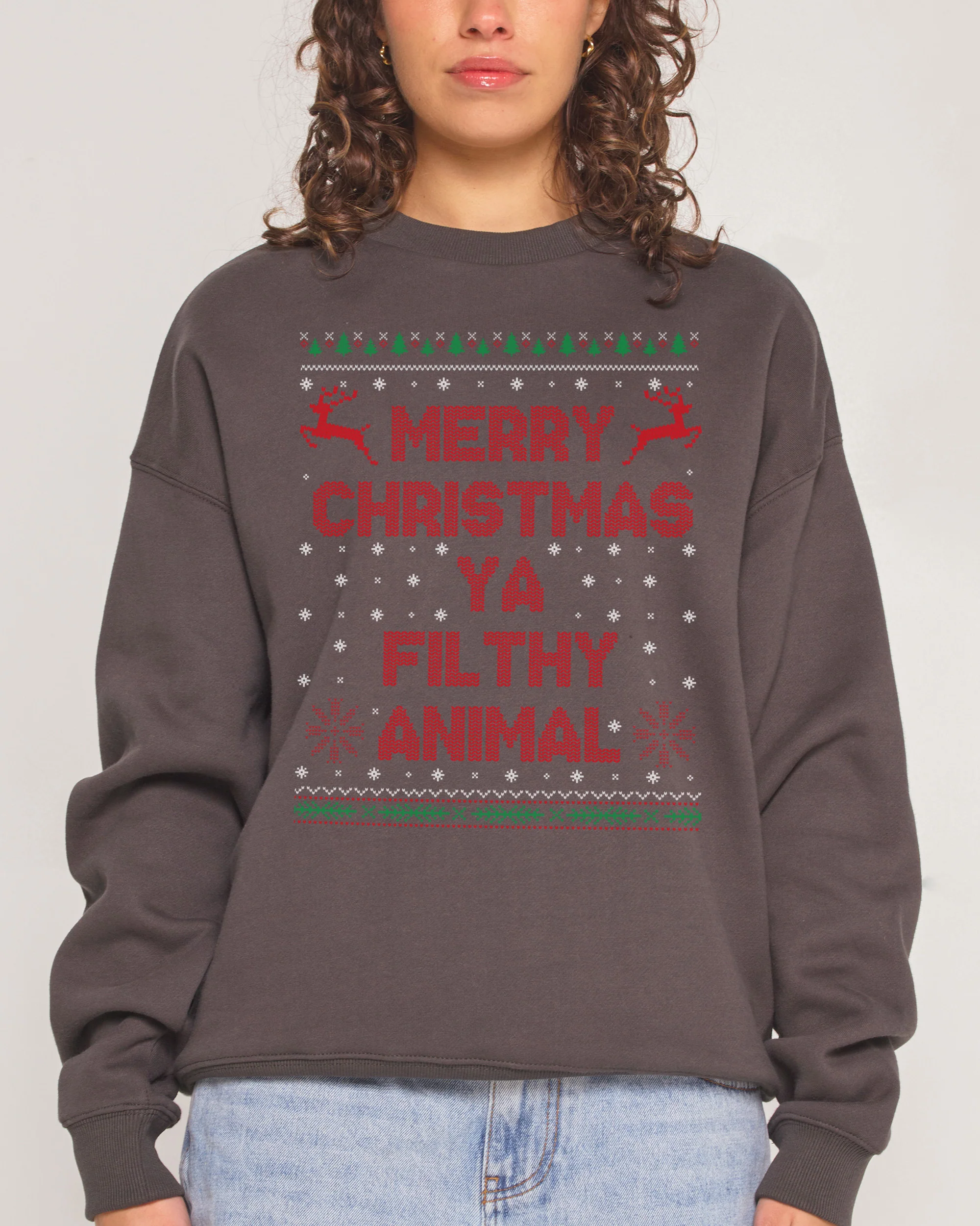 Merry Christmas Ya Filthy Animals Sweatshirt - Image 2
