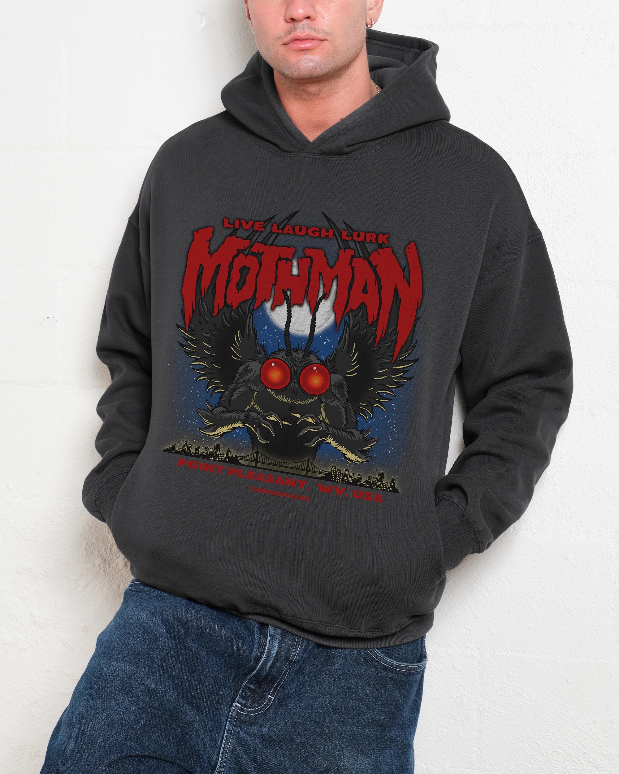 Mothman - Live Laugh Lurk Hoodie - Image 3