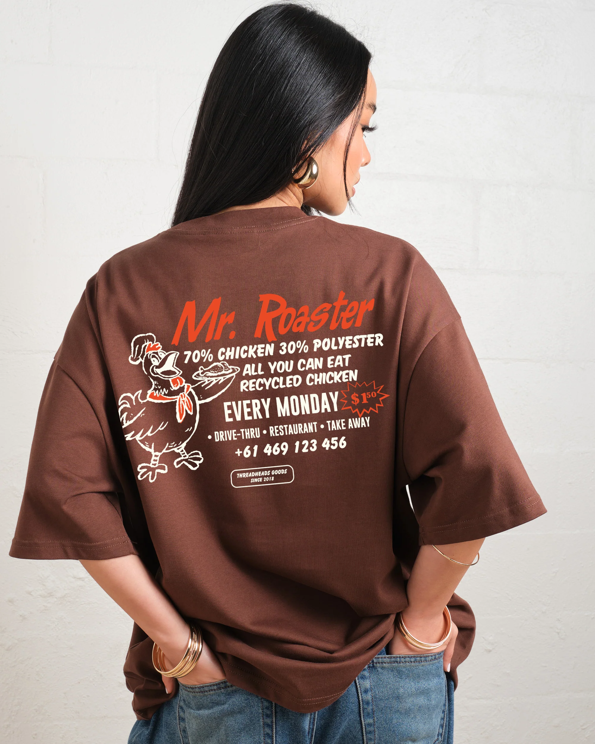 Mr. Roaster Fried Chicken Oversized Tee - Image 4