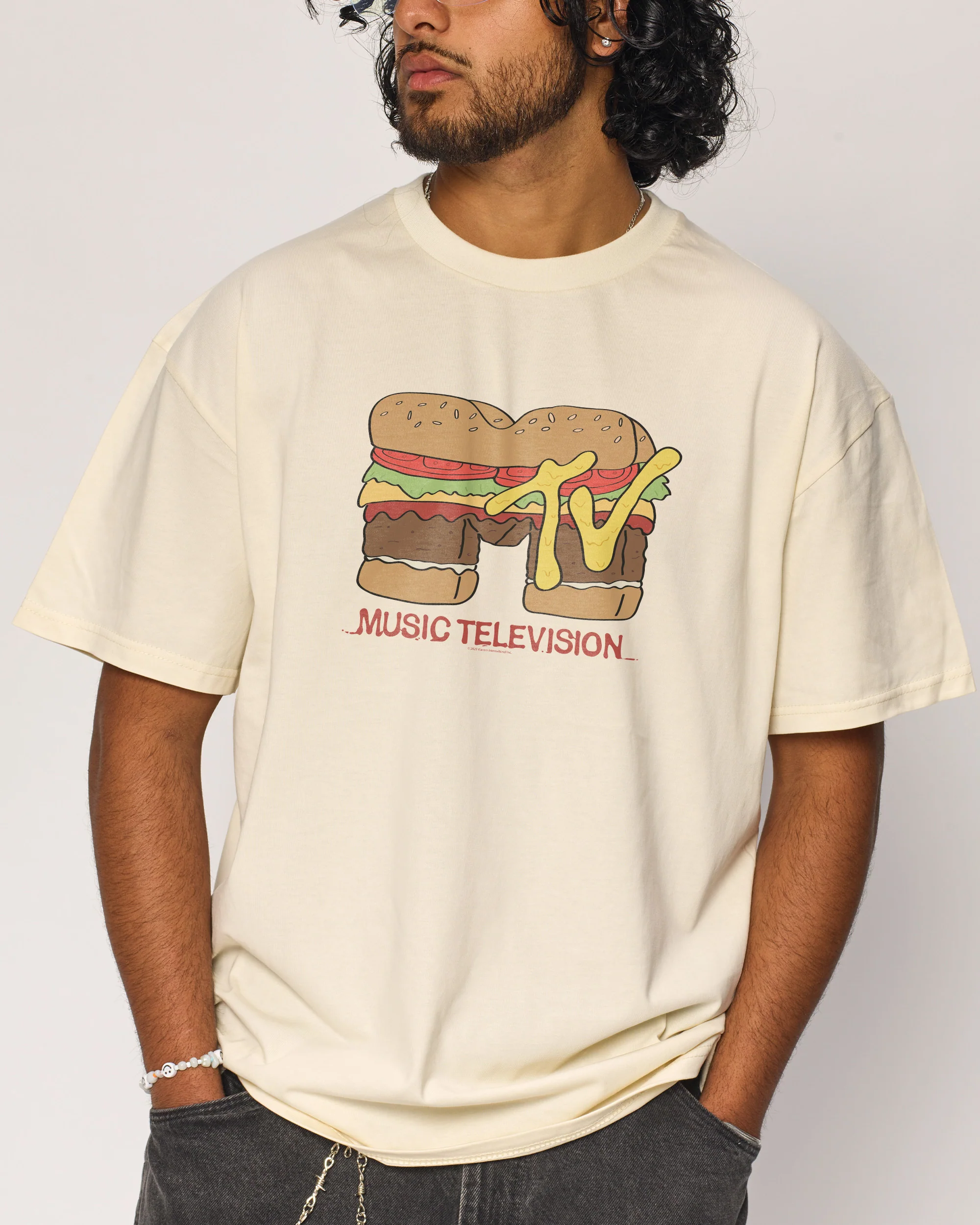 Burger MTV Logo Oversized Tee - Image 2