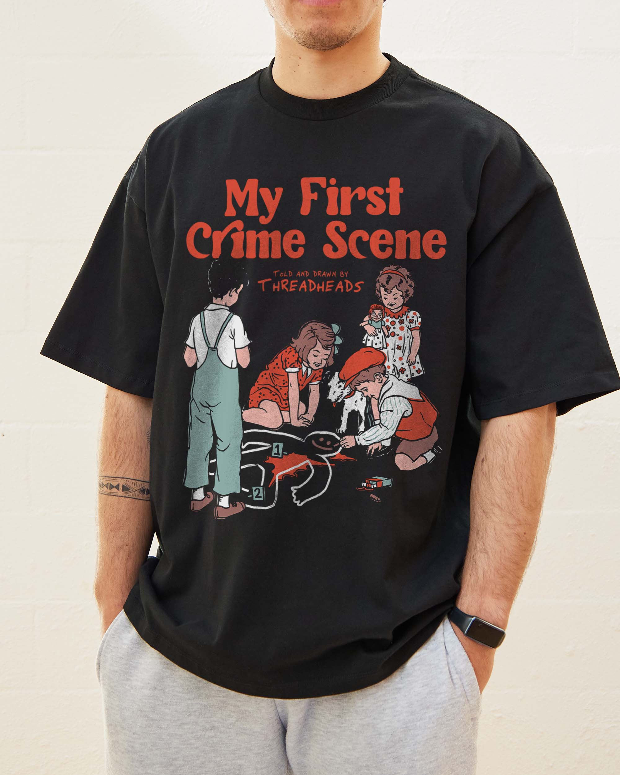 My First Crime Scene Oversized Tee - Image 2