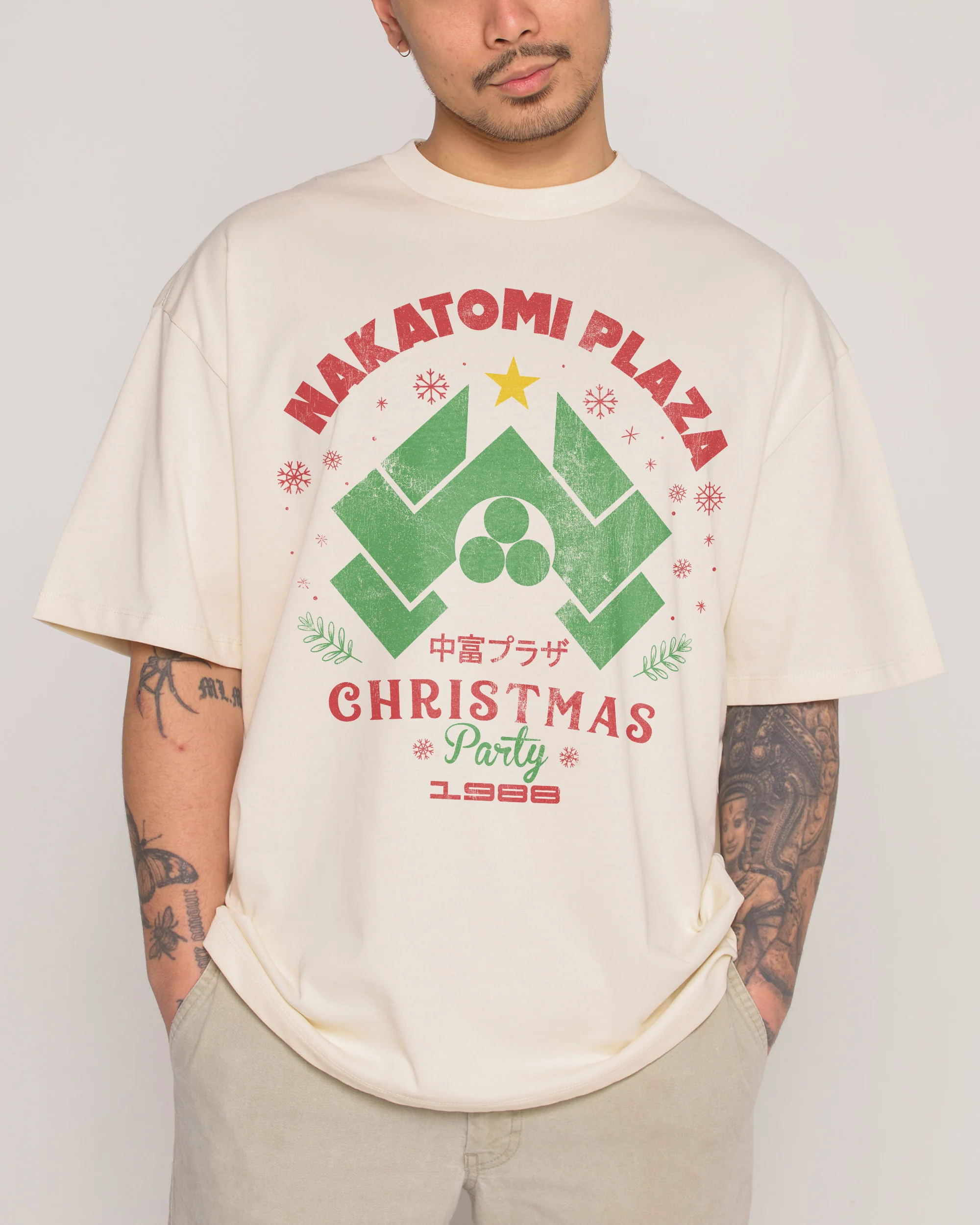Nakatomi Christmas Party 1988 Oversized Tee - Image 3