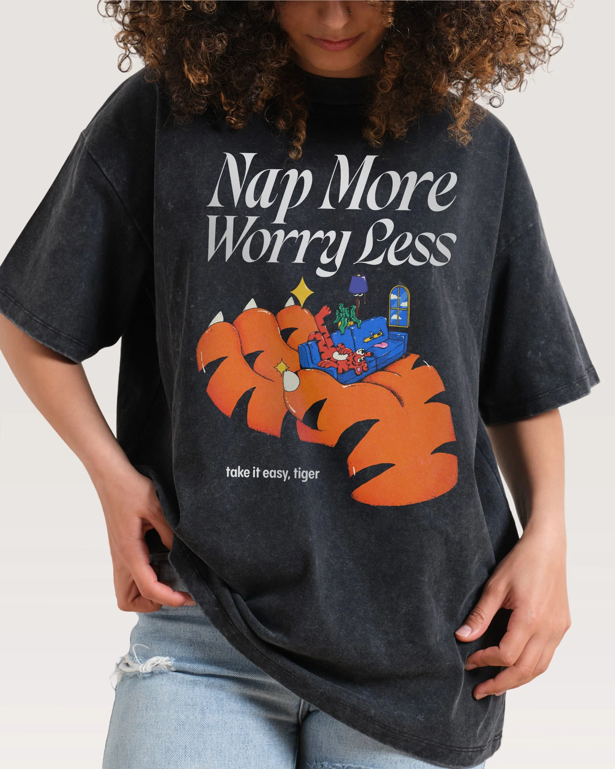 Nap More Oversized Tee - Image 3