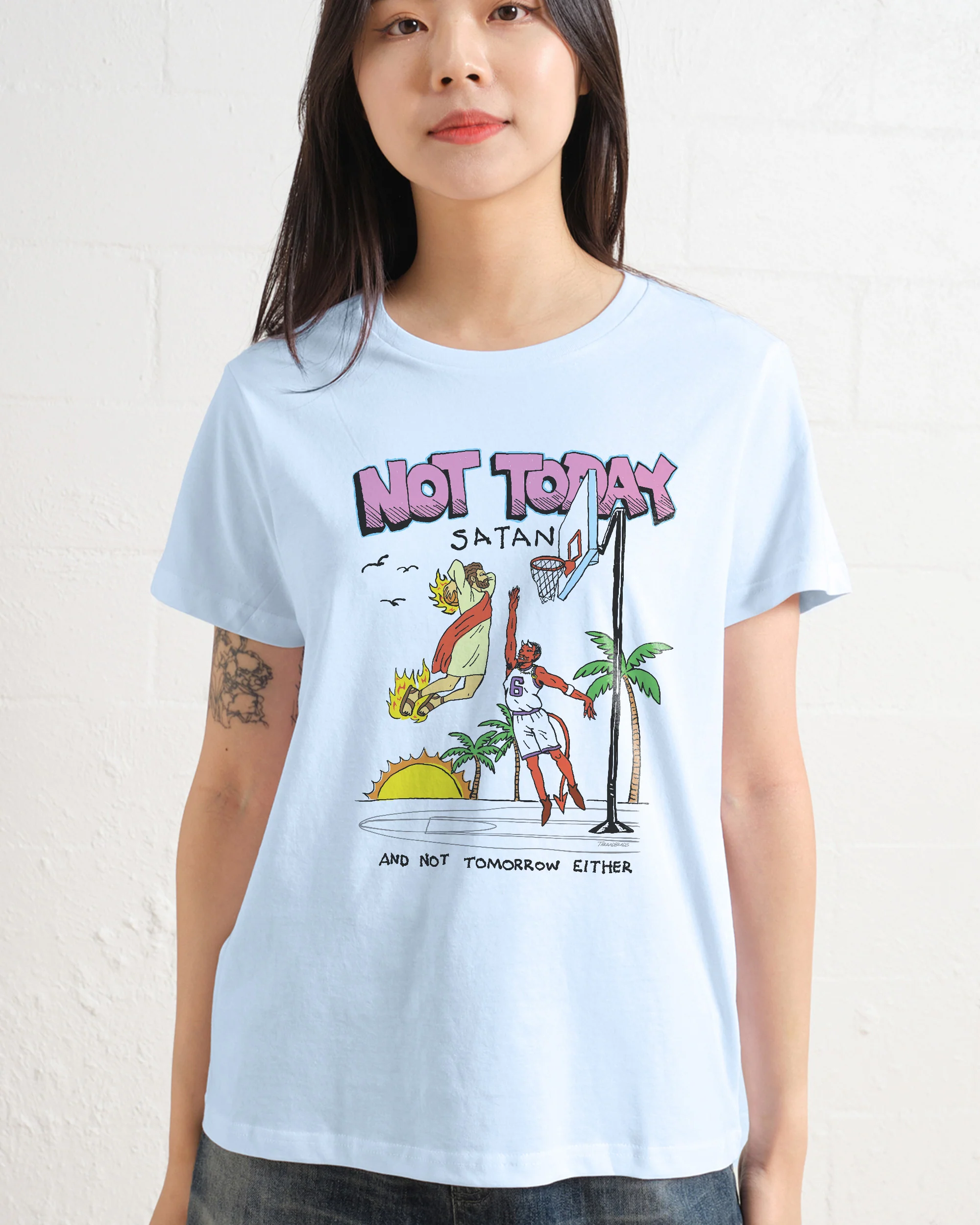Not Today Satan Women's Tee - Image 2