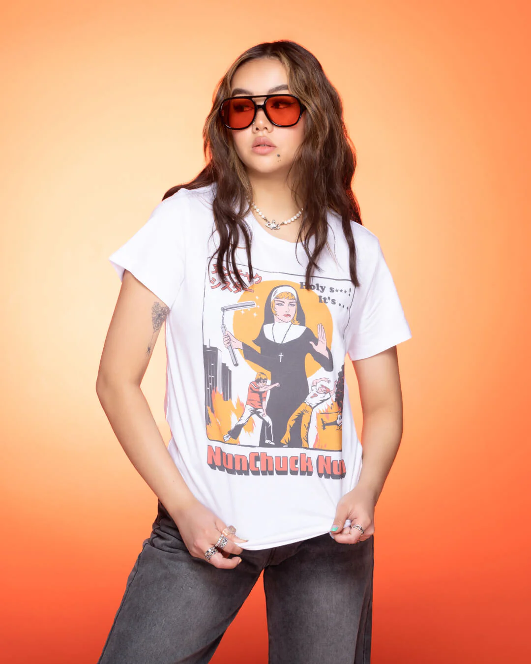 Nunchuck Nun T-Shirt - Image 5