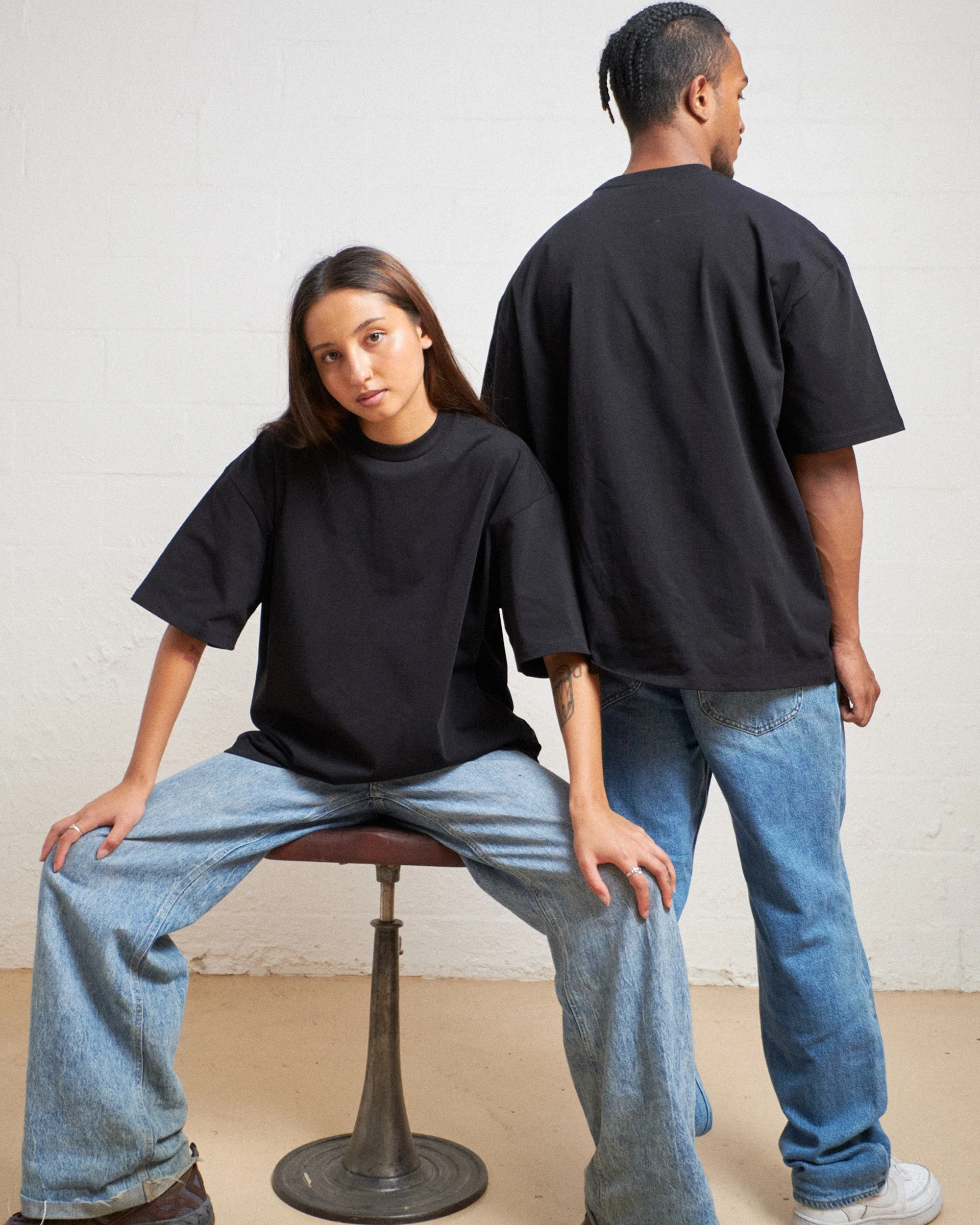 Oversized Tee 2-Pack: Black - Image 4