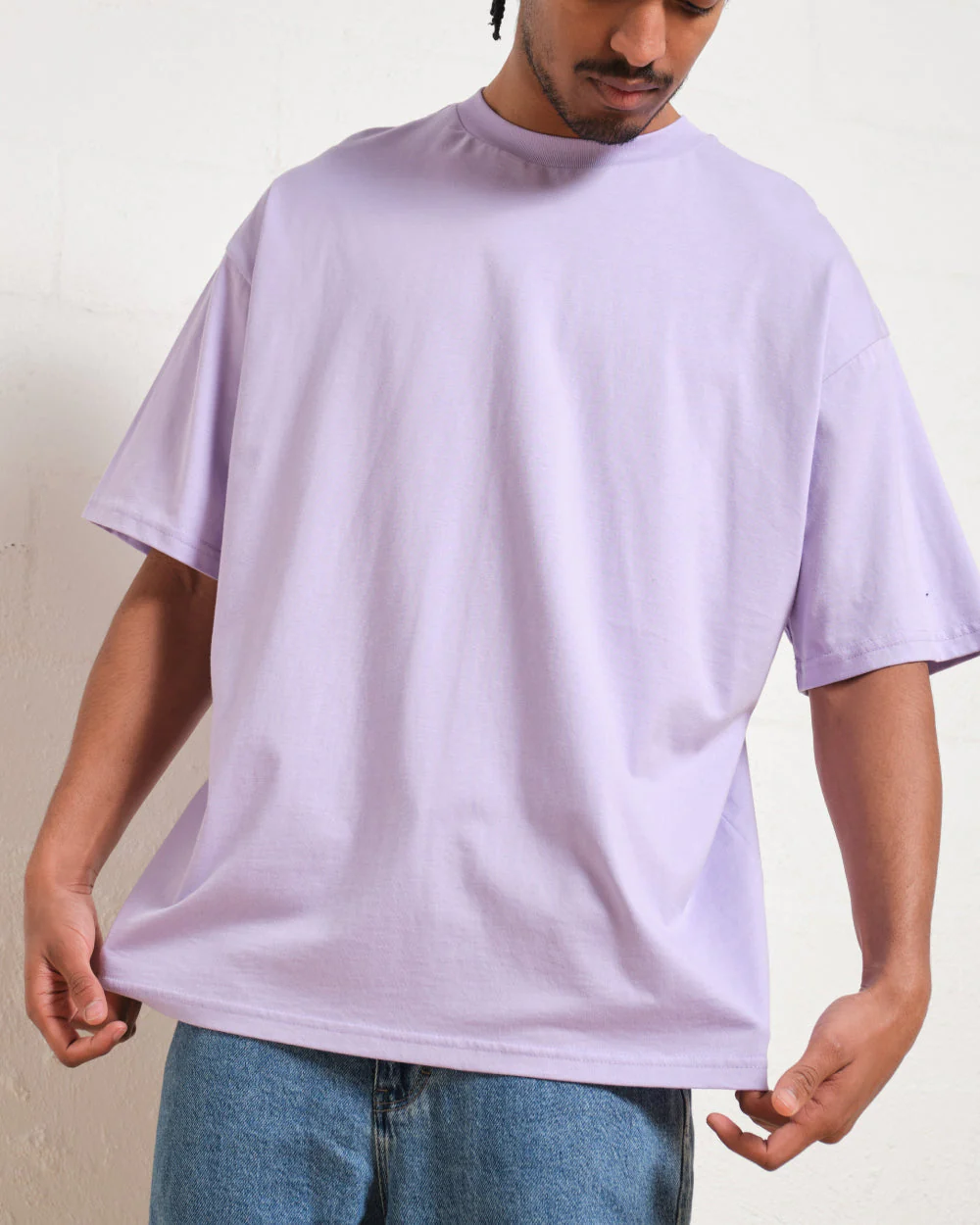 Oversized Tee 4 Pack: Brown, Lilac, Powder Blue, Black - Image 4