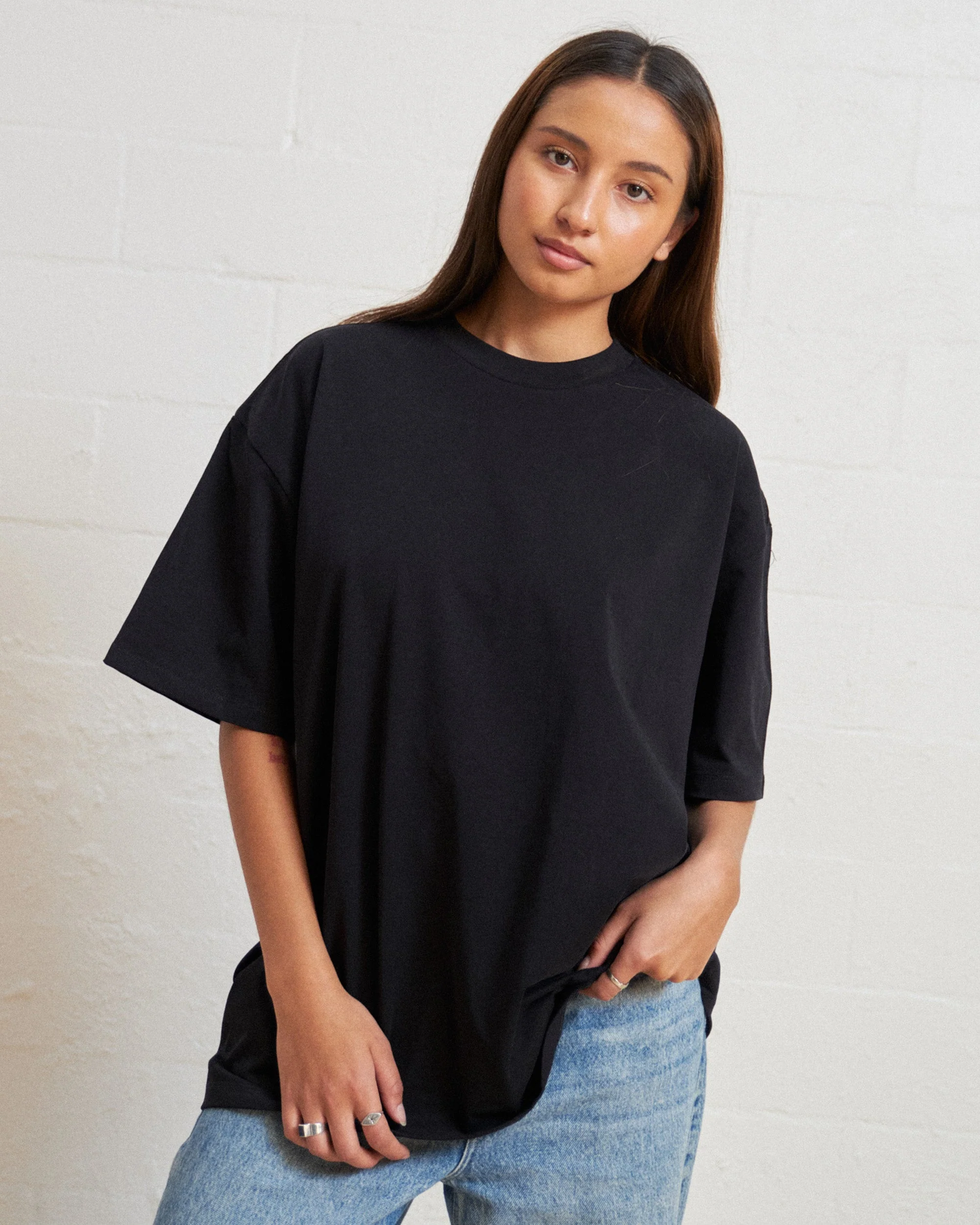 Oversized Tee 4 Pack: Charcoal, Black, Powder Blue, White - Image 5