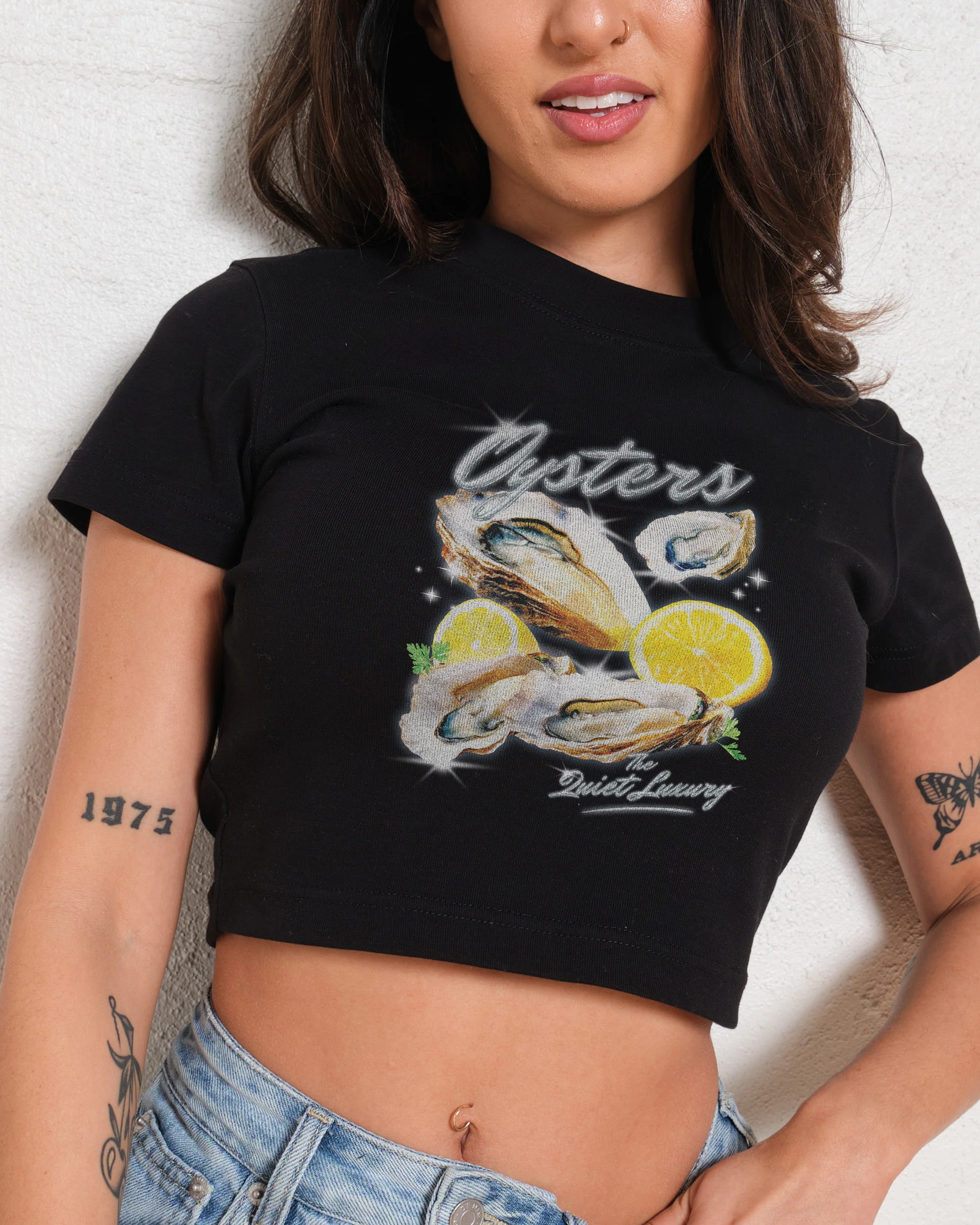 Oysters, The Quiet Luxury Baby Tee - Image 2