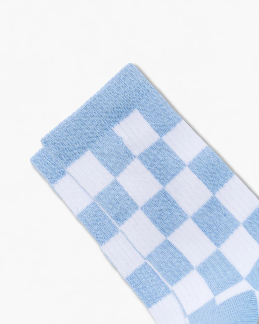 Pale Blue Check Pattern Socks - Image 2