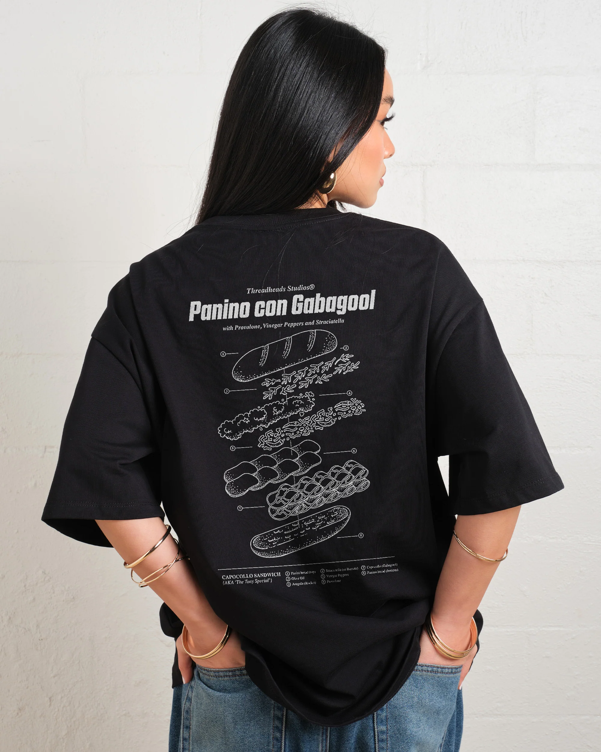 Panino Con Gabagool Oversized Tee - Image 4