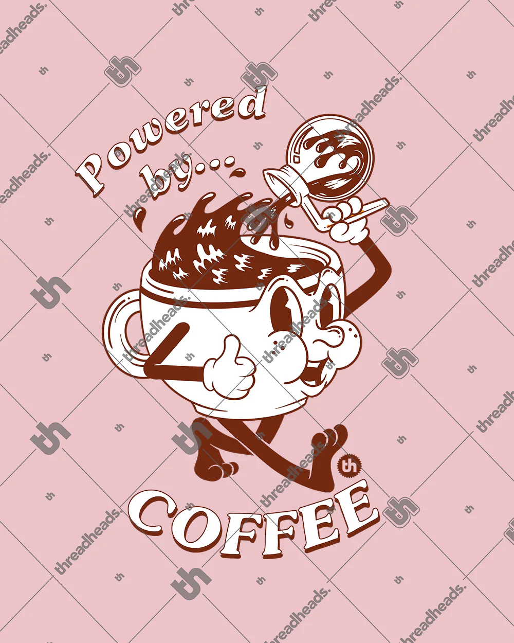 Powered by Coffee T-Shirt - Image 4